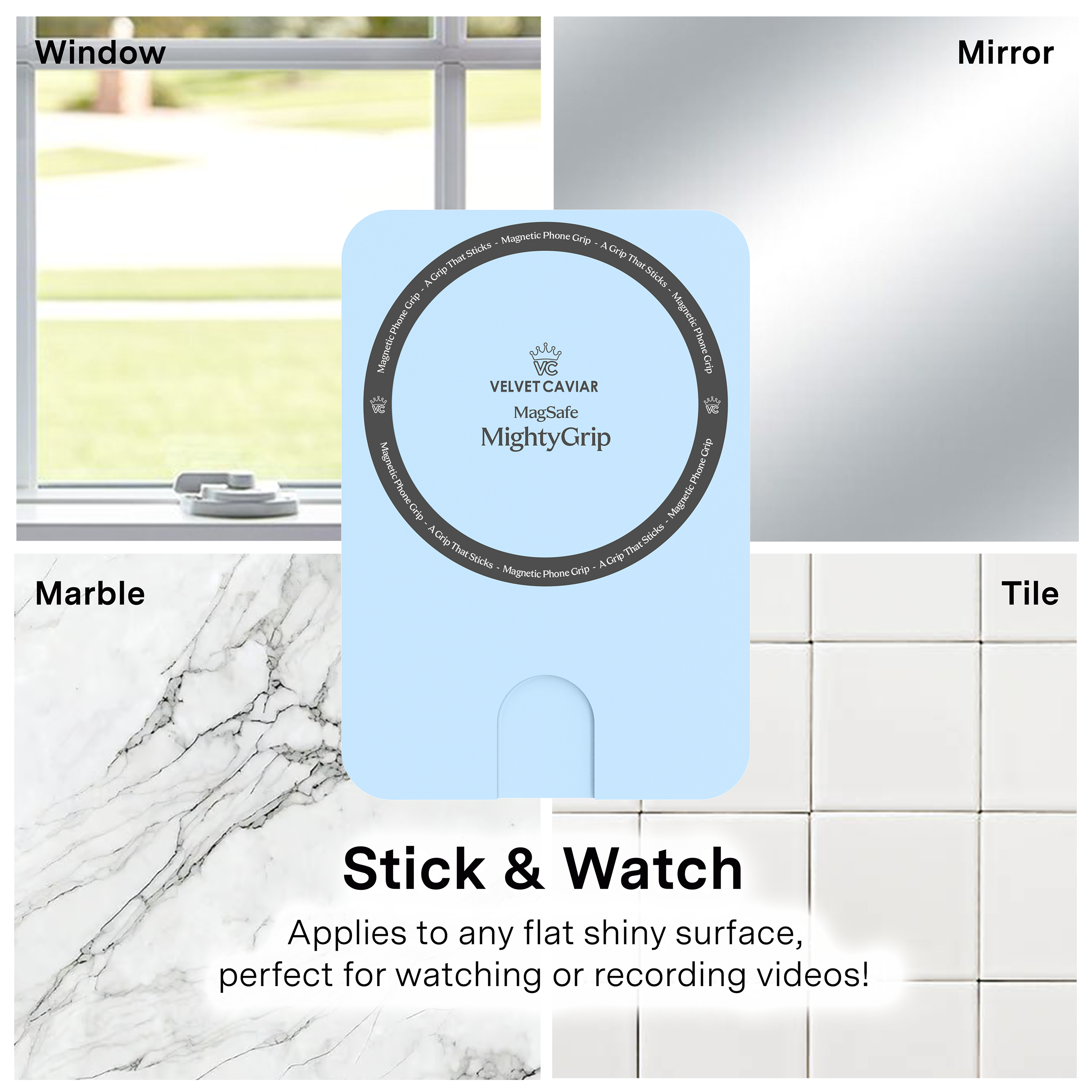 Magnetic Suction Phone Mount- Blue