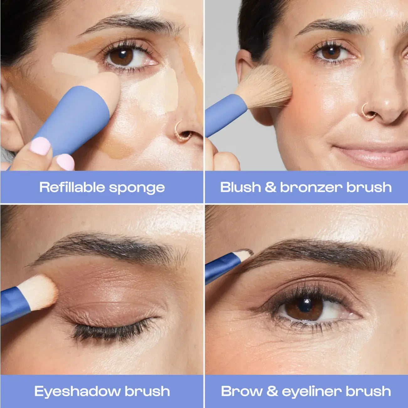Alleyoop 4-in-1 Makeup Brushes | Beauty Tools | Brush