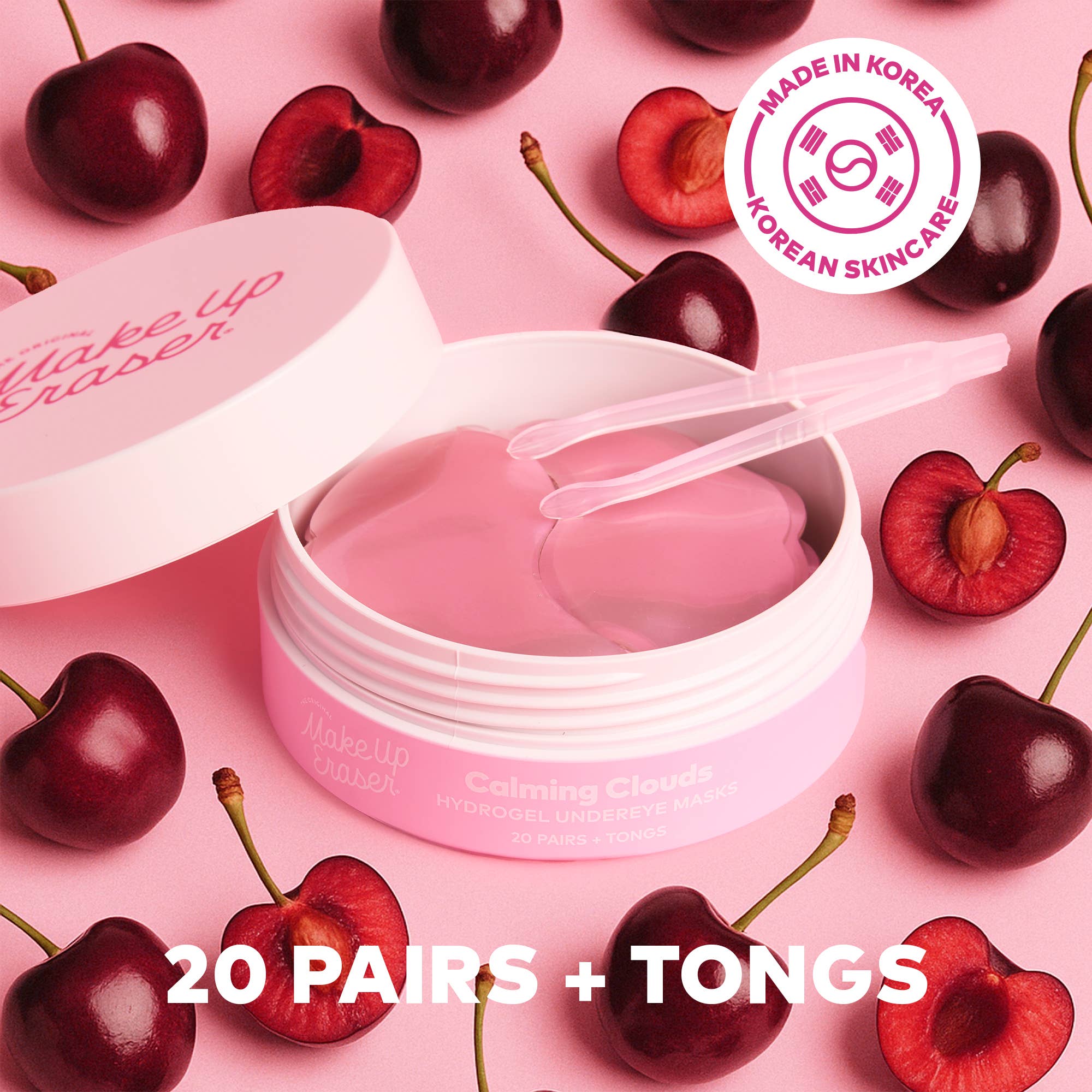 Hydrogel Seaweed-Based Undereye Masks - Calming Cherry