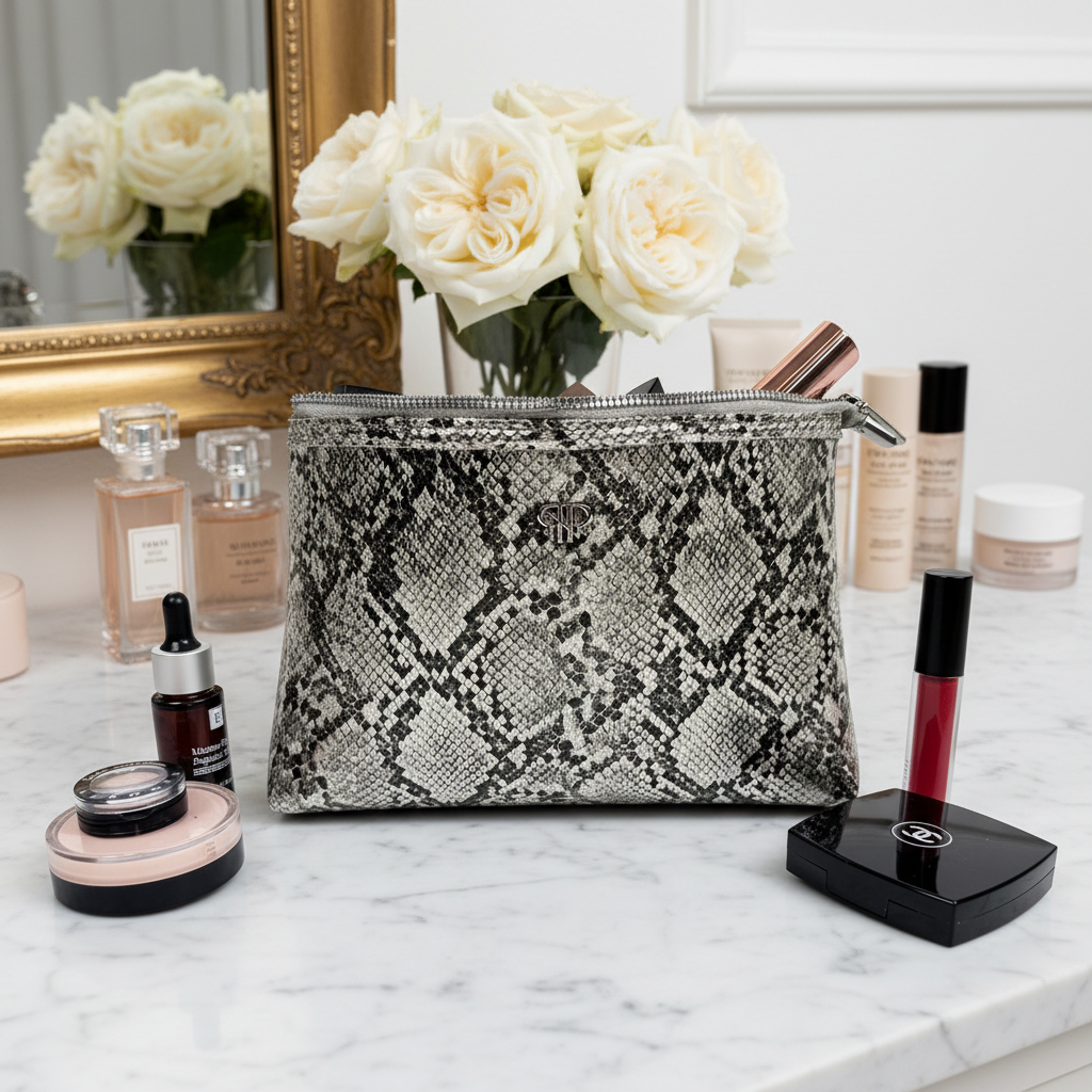 Everyday Sleek Silver Python - PurseN