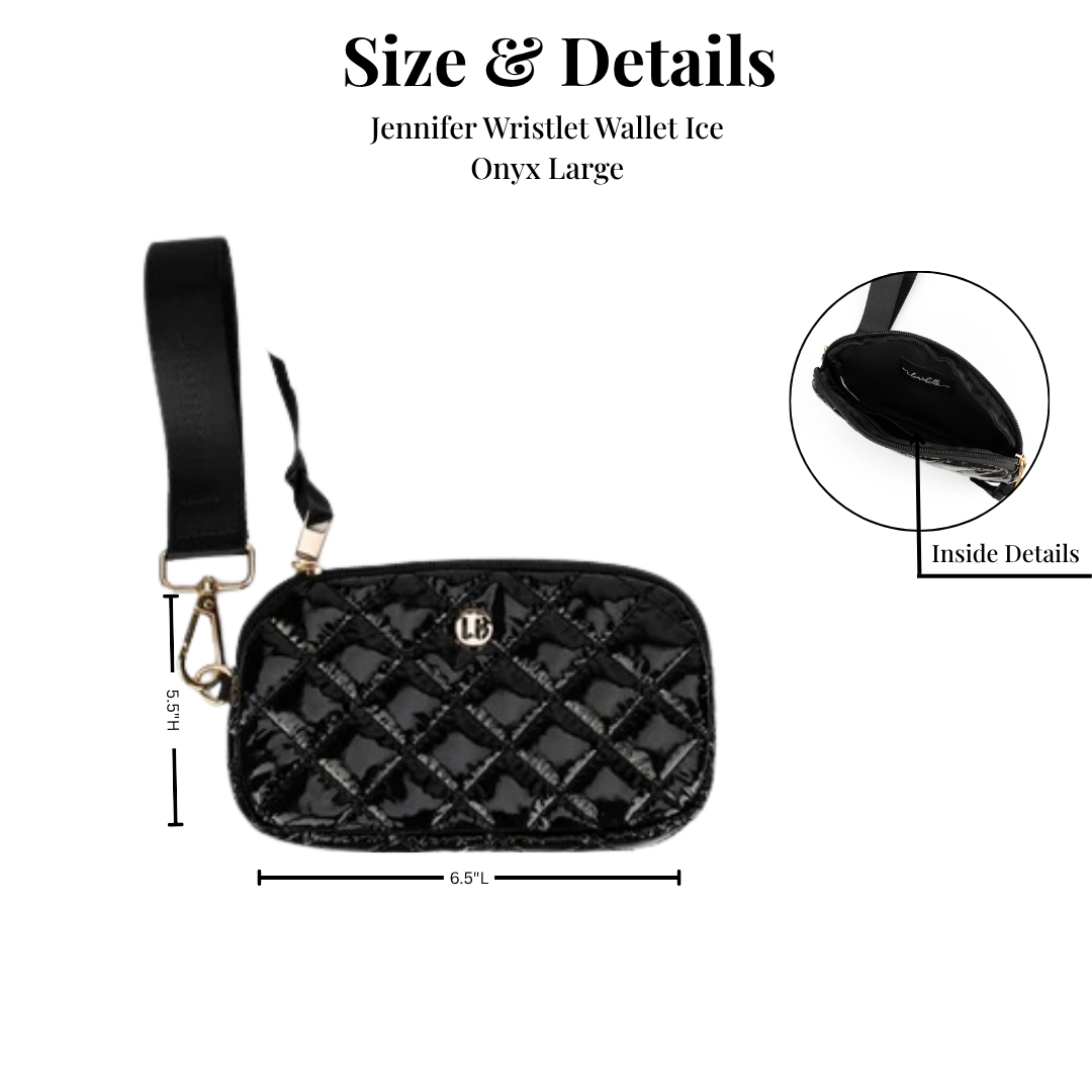 Keychain Wristlet Wallet Black