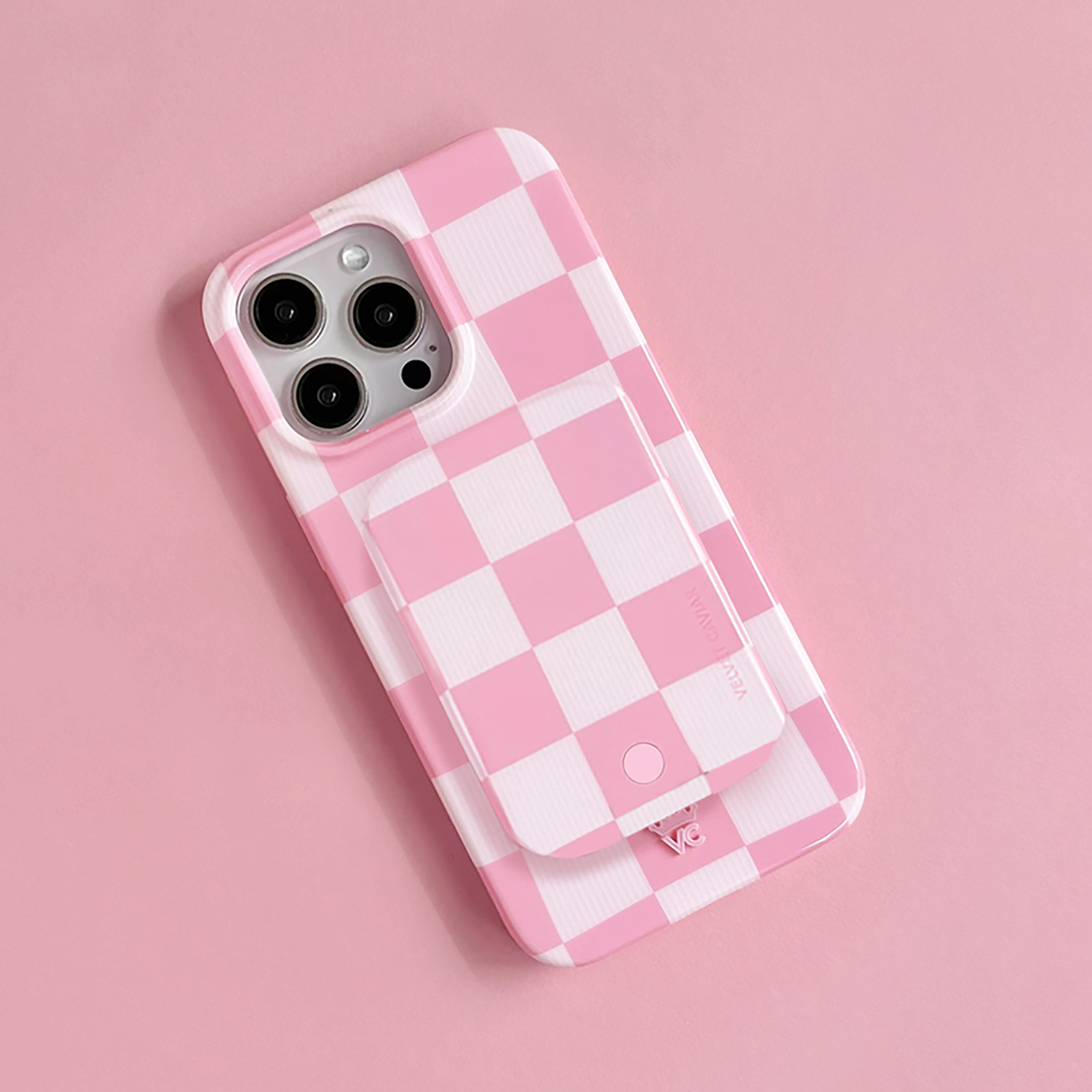 Wireless Phone Charger - Pink Vibe Checkered