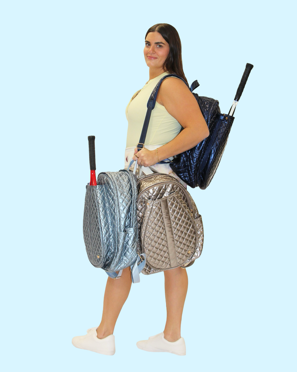Tennis Bag Backpack Frosted Sky Blue