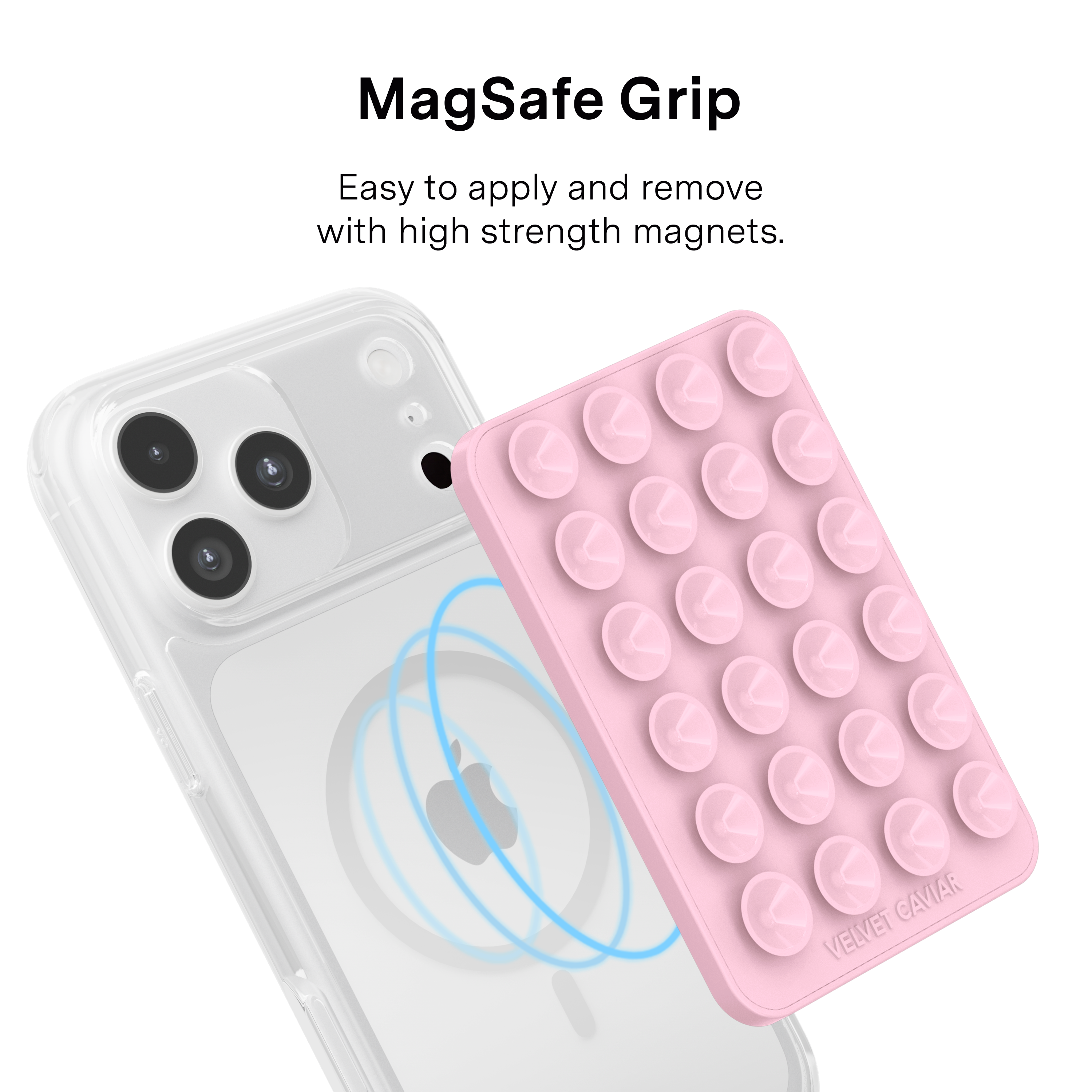 Magnetic Suction Phone Mount- Strawberry Milk
