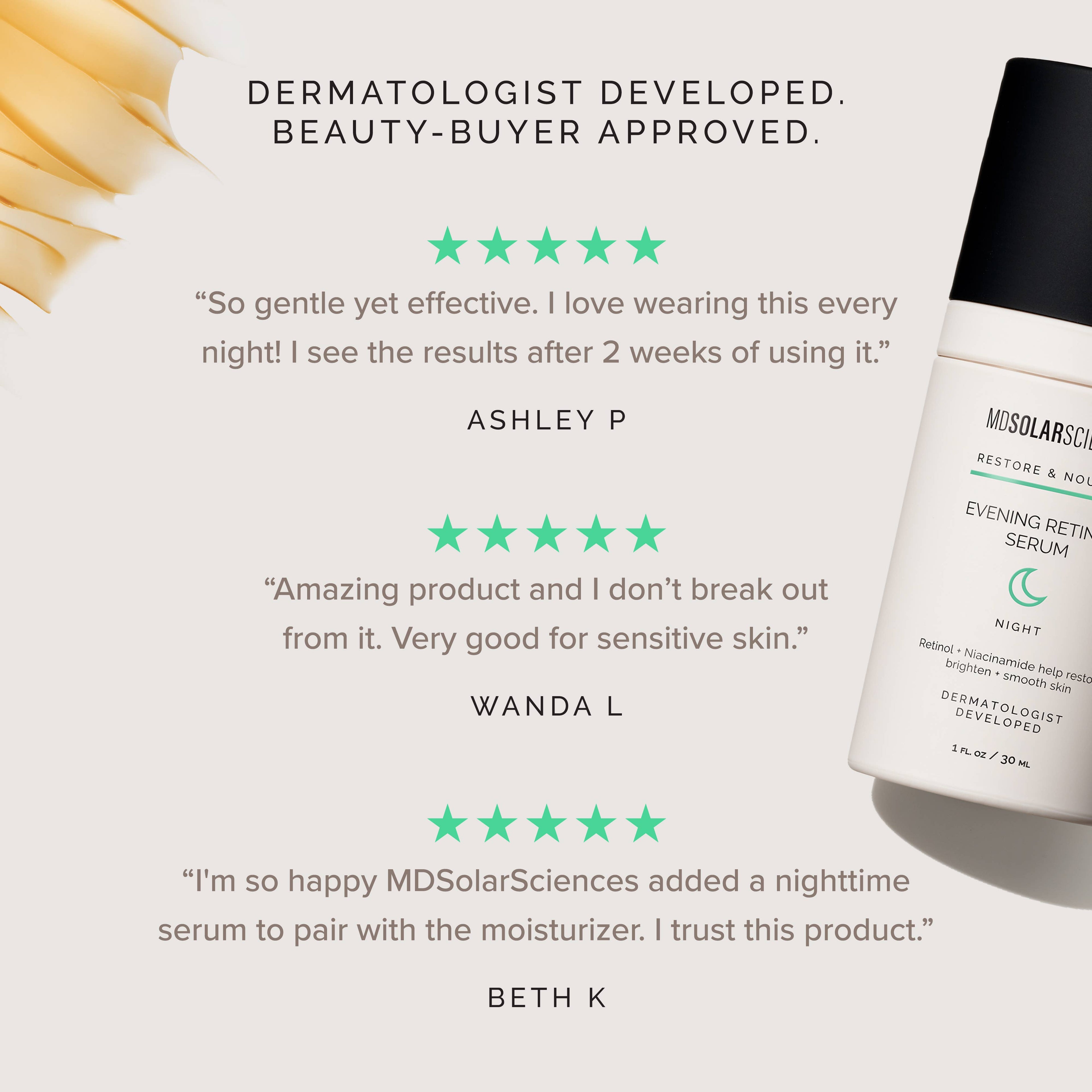 Evening Retinol Serum | Nighttime Anti-Aging Skincare