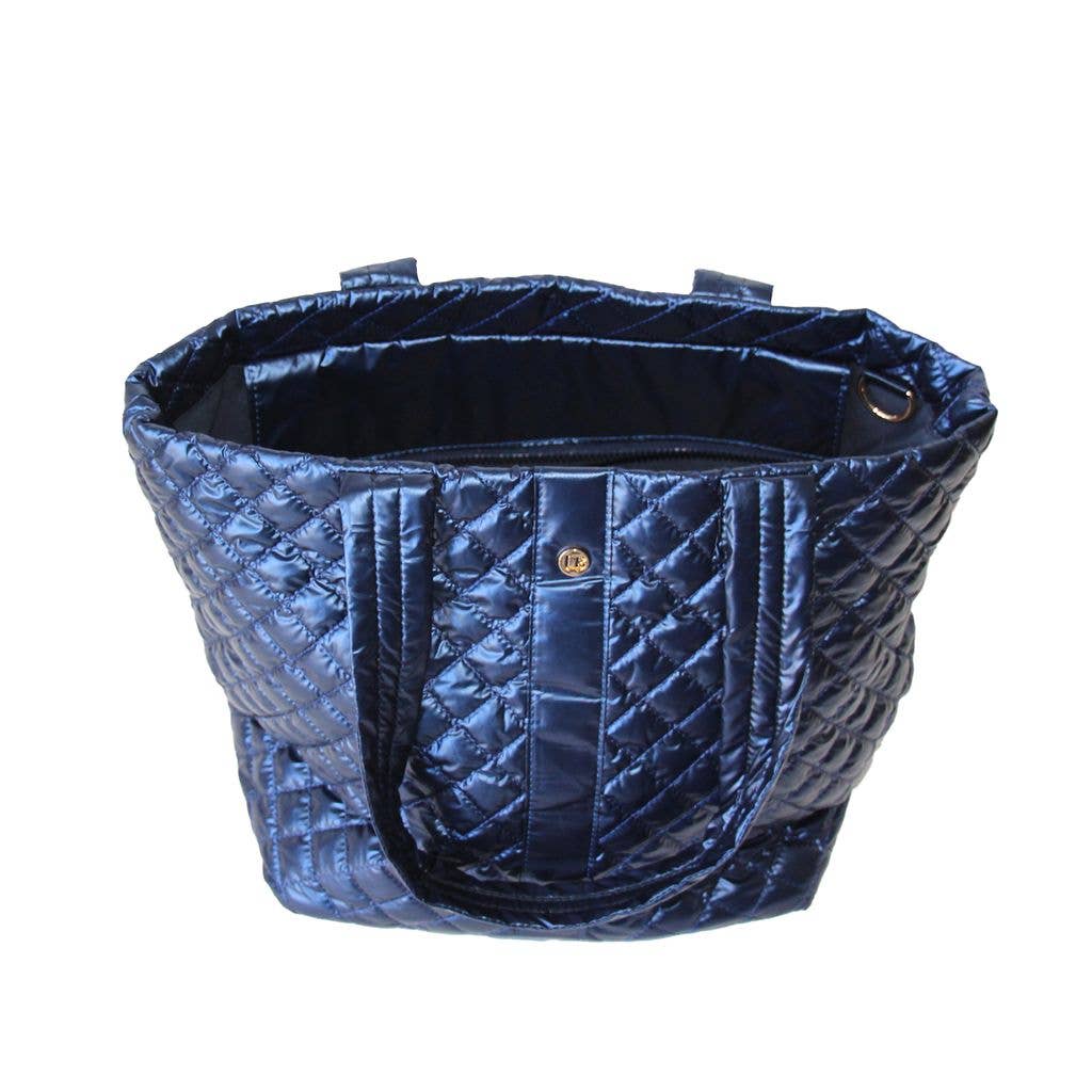Diamond Tote Shoulder Bag Sapphire Navy