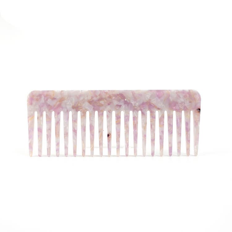 Marbled Acetate Wide-Tooth Hair Comb