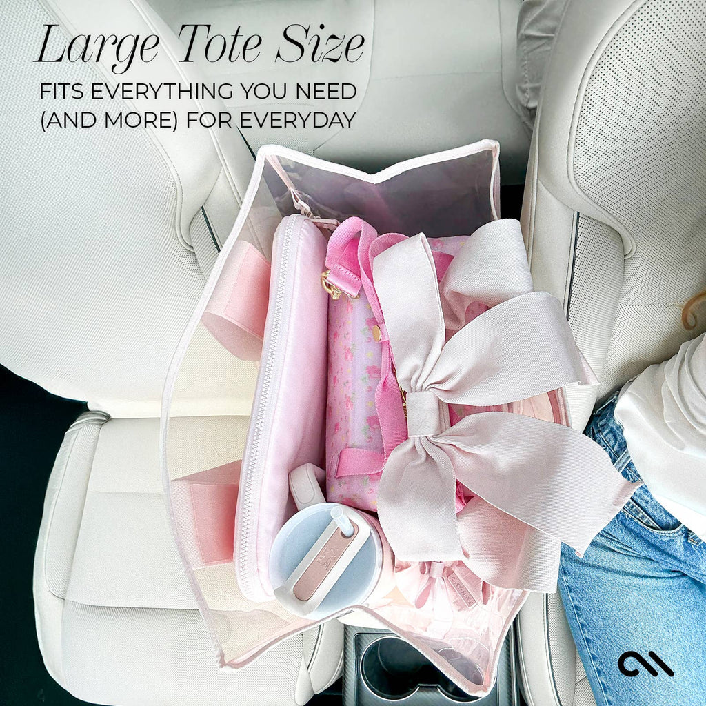Case-Mate Ballet Pink Bow Jelly Tote Bag