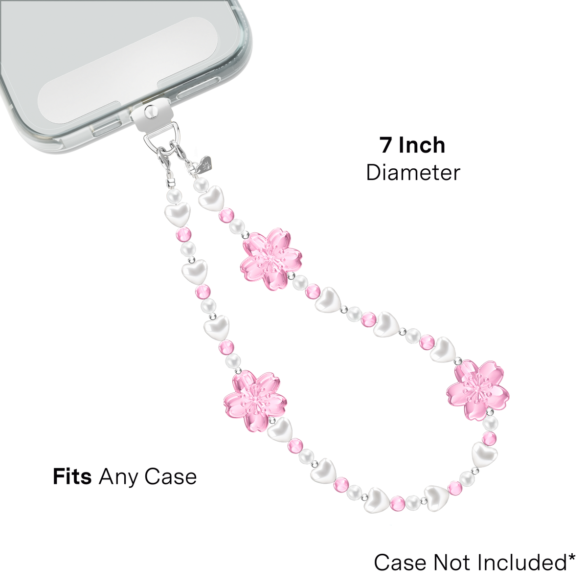 Phone Charm Wristlet- Cherry Blossom