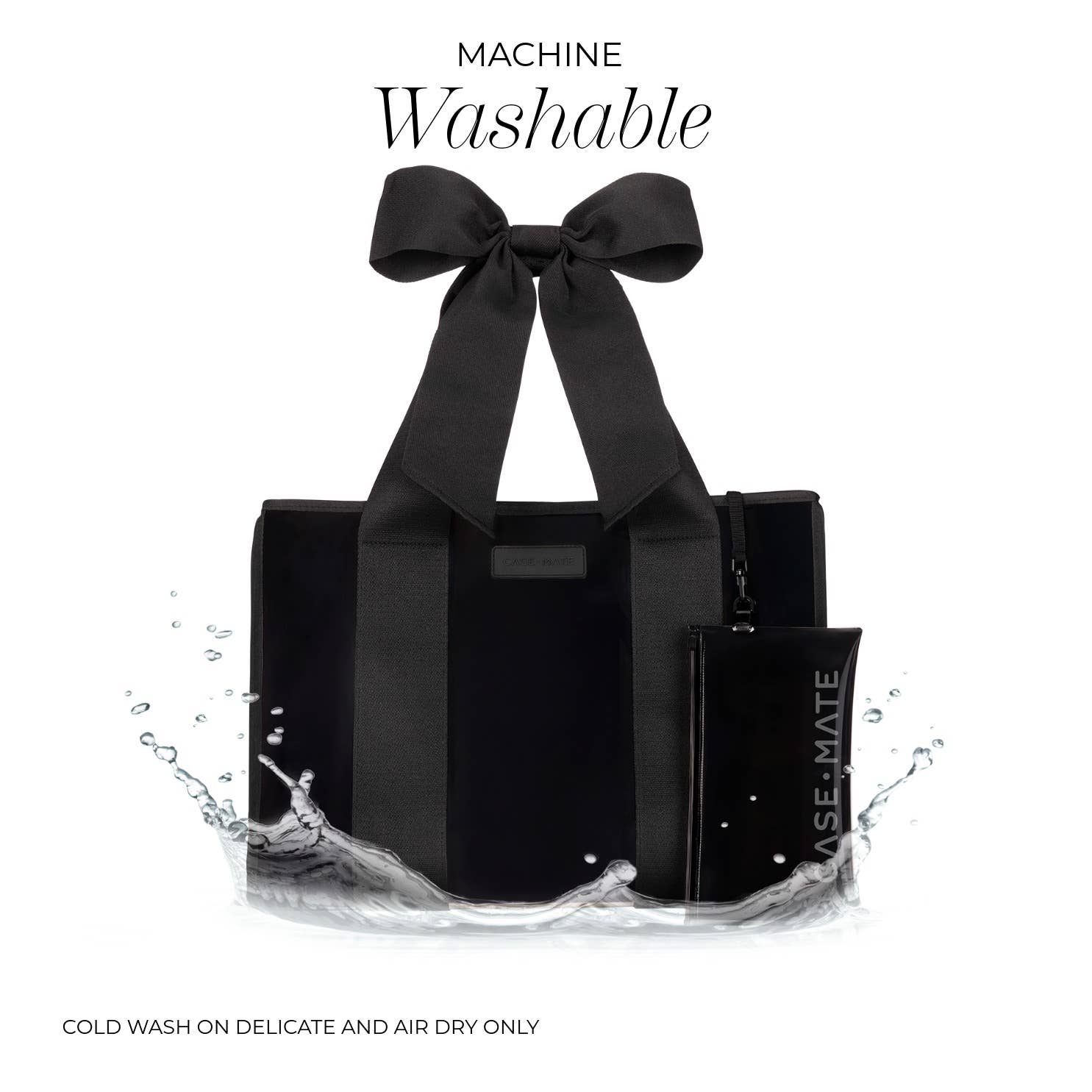 Case-Mate Midnight Black Bow Jelly Tote Bag