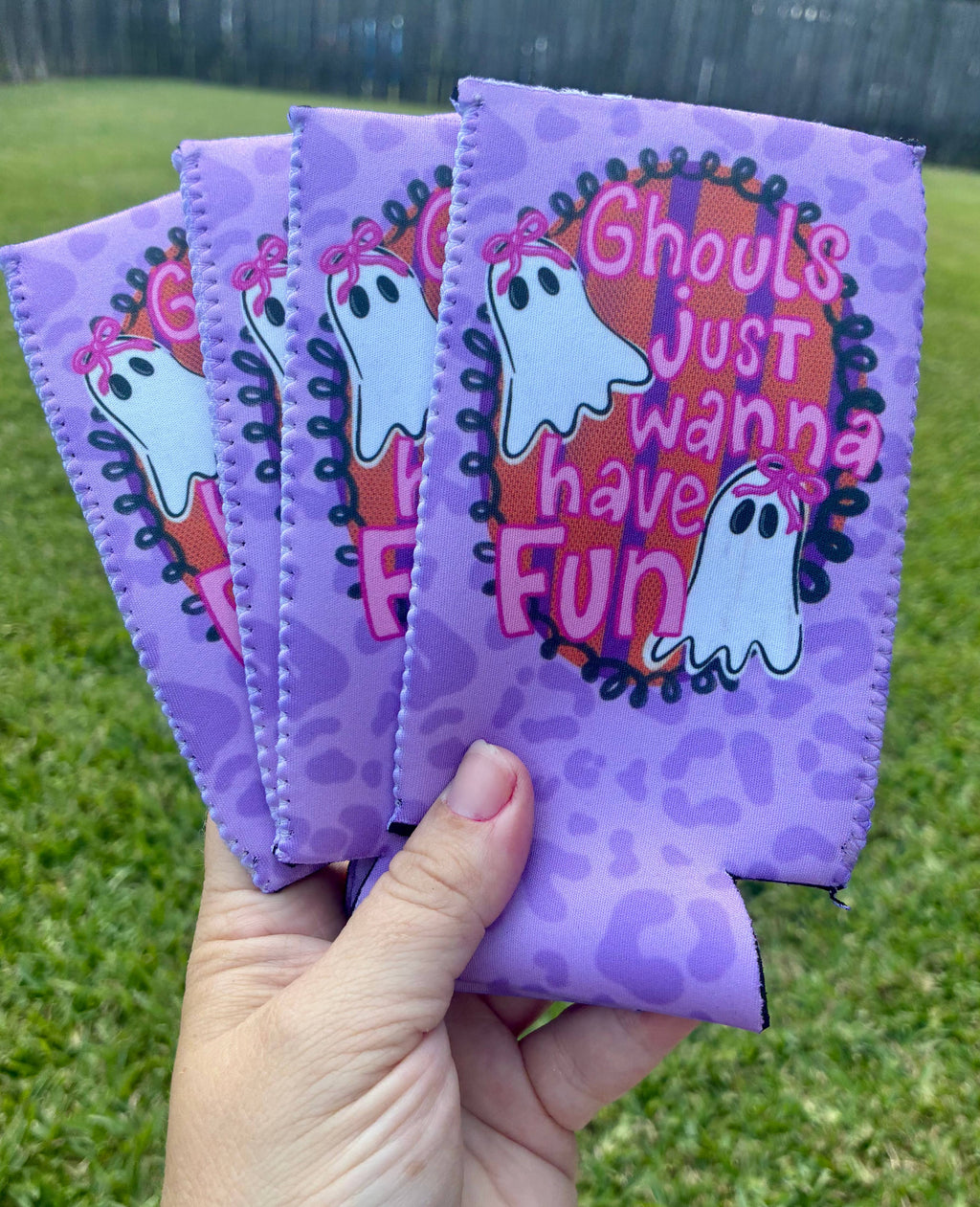Halloween koozies ghouls just wanna have fun