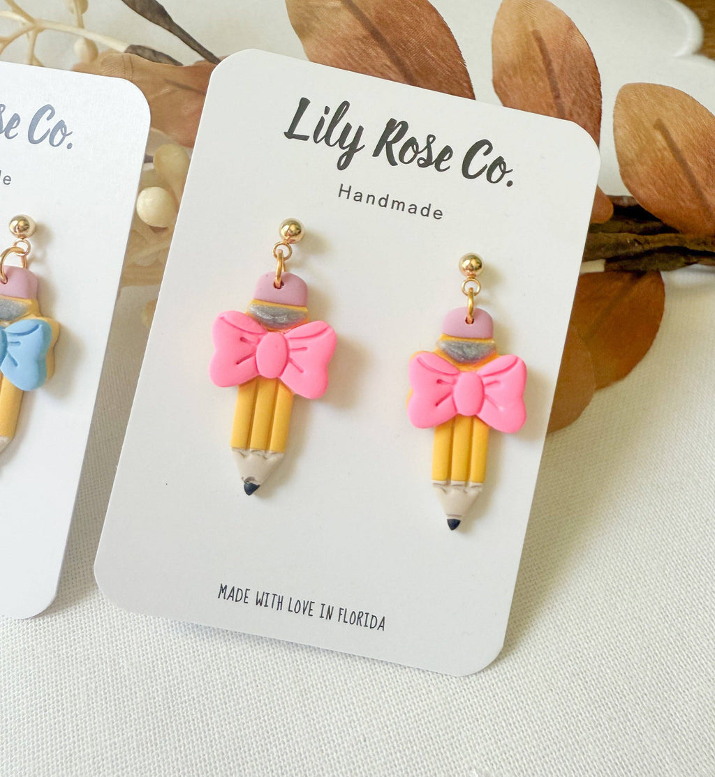 Pencil Bow Earrings