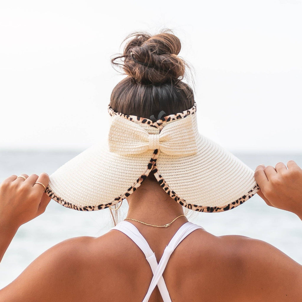 Leopard Trim Foldable Bow Visors