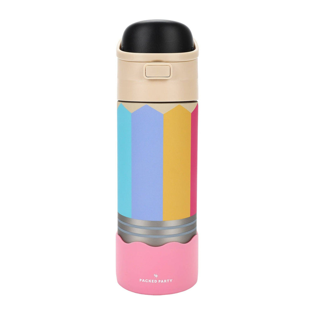 Write On! Pencil Shaped Stainless Steel Water Bottle (24 Oz)