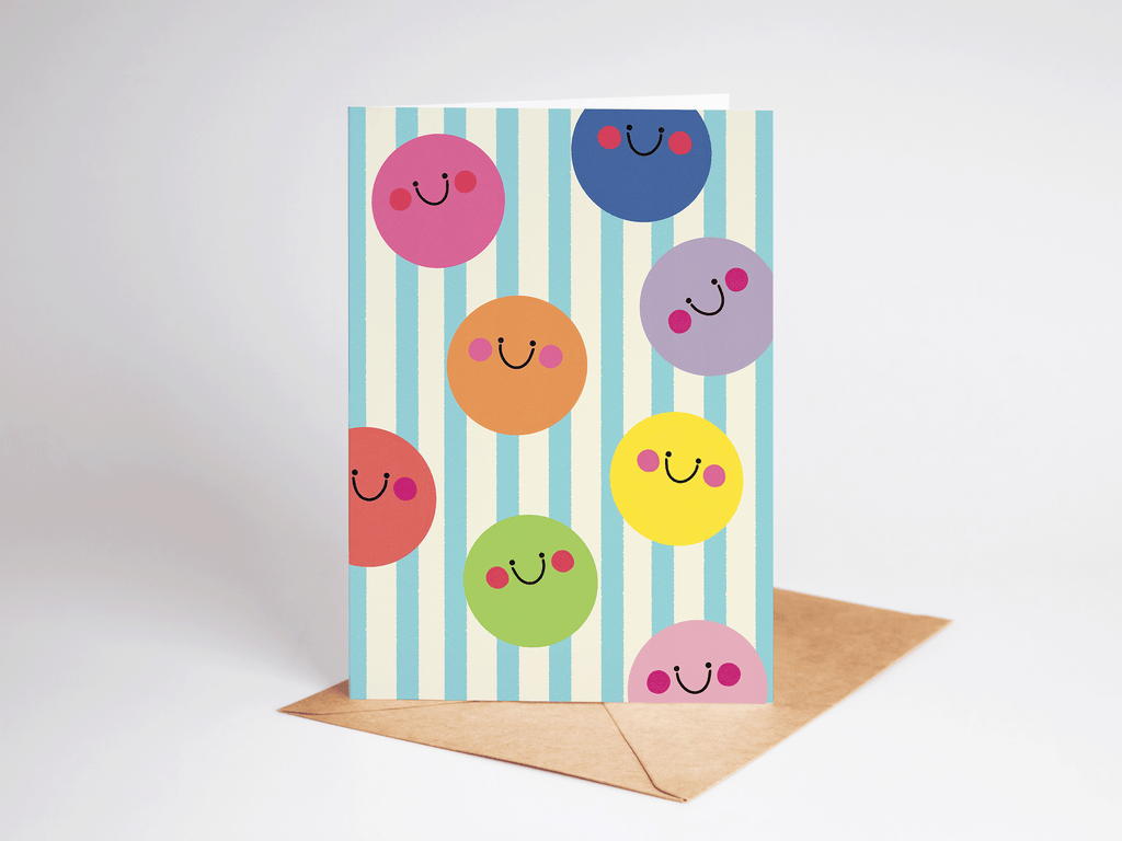 All The Smiles Colorful Smiley Greeting Card