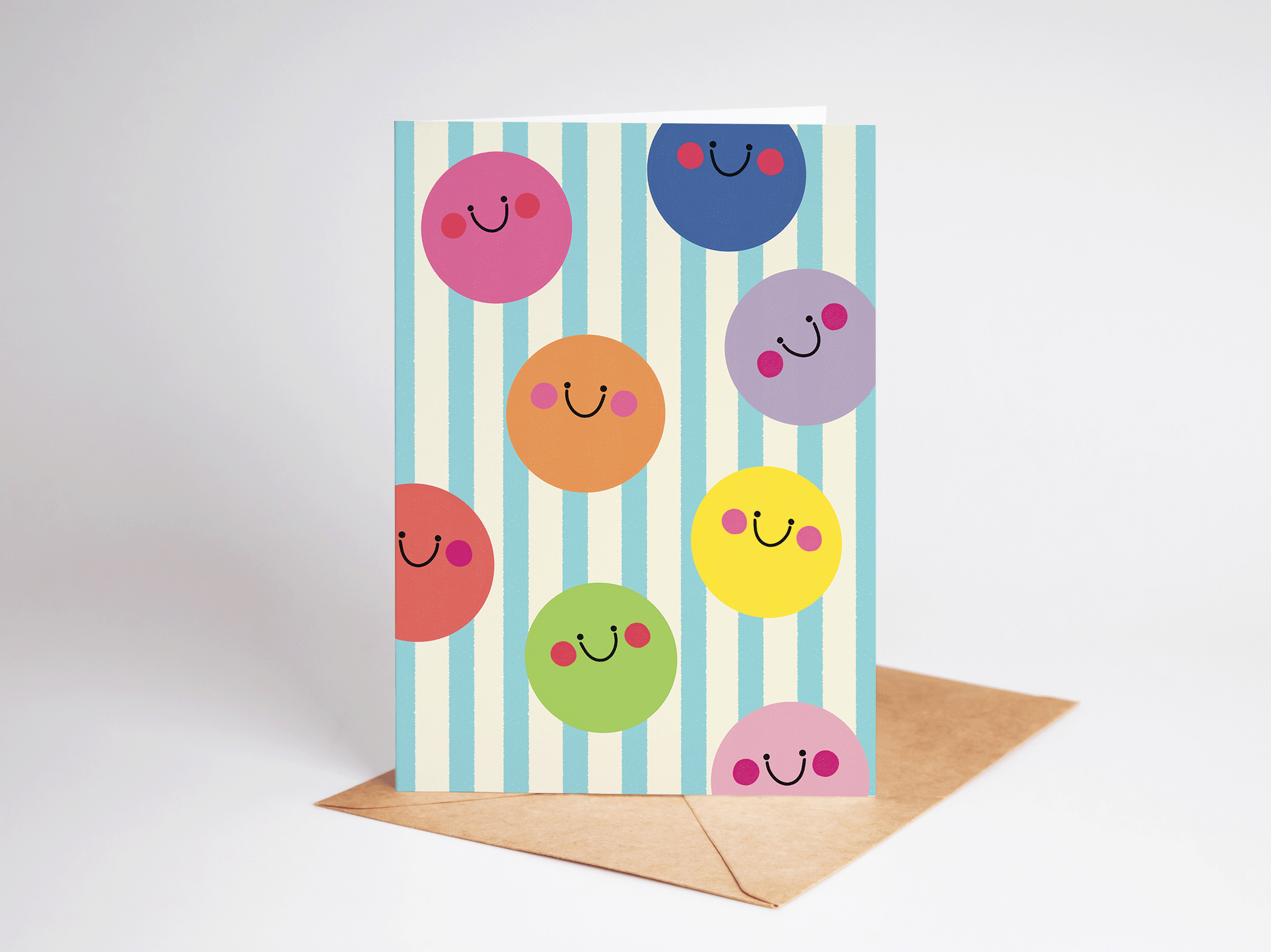 All The Smiles Colorful Smiley Greeting Card