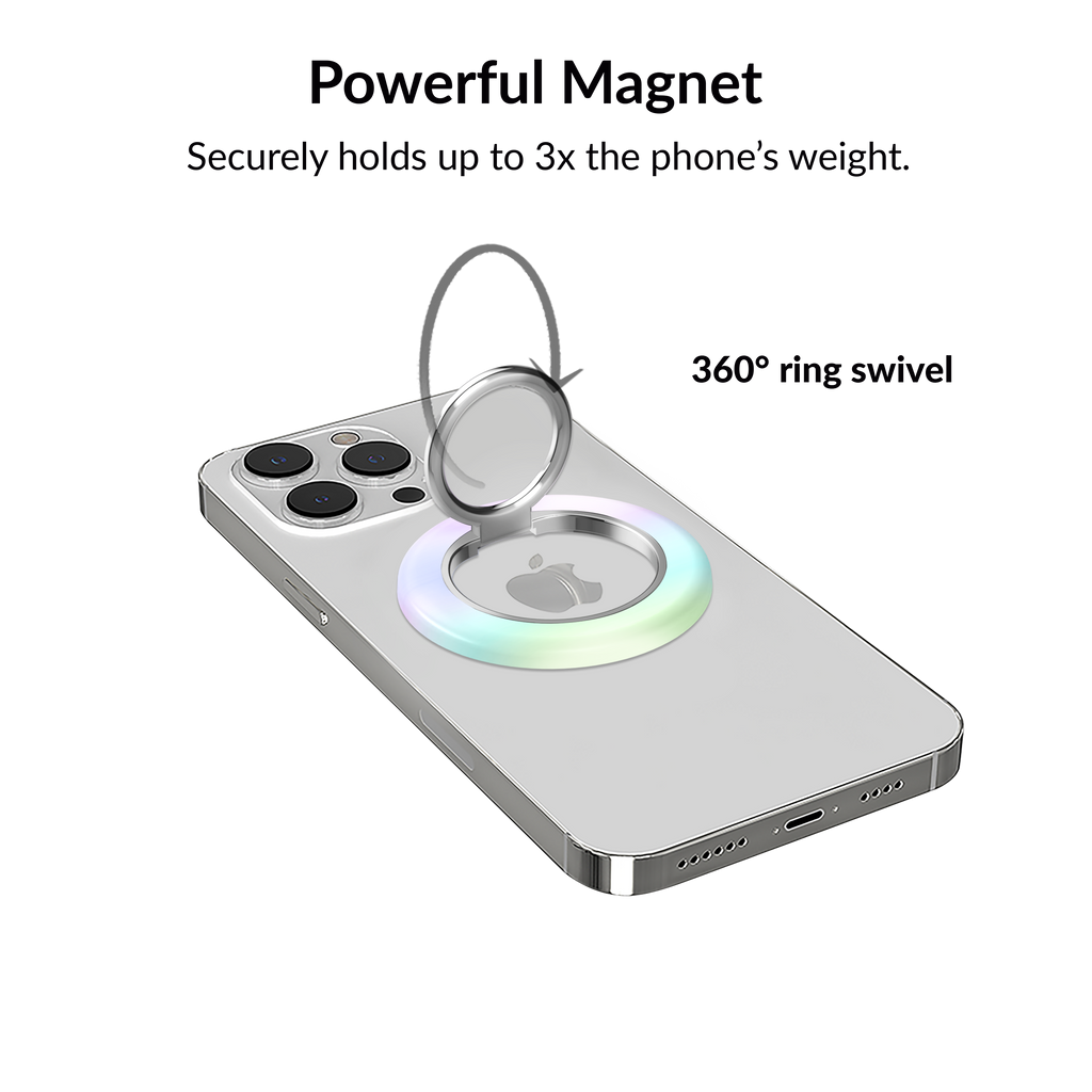 Magnetic Phone Ring & Stand - White Opal