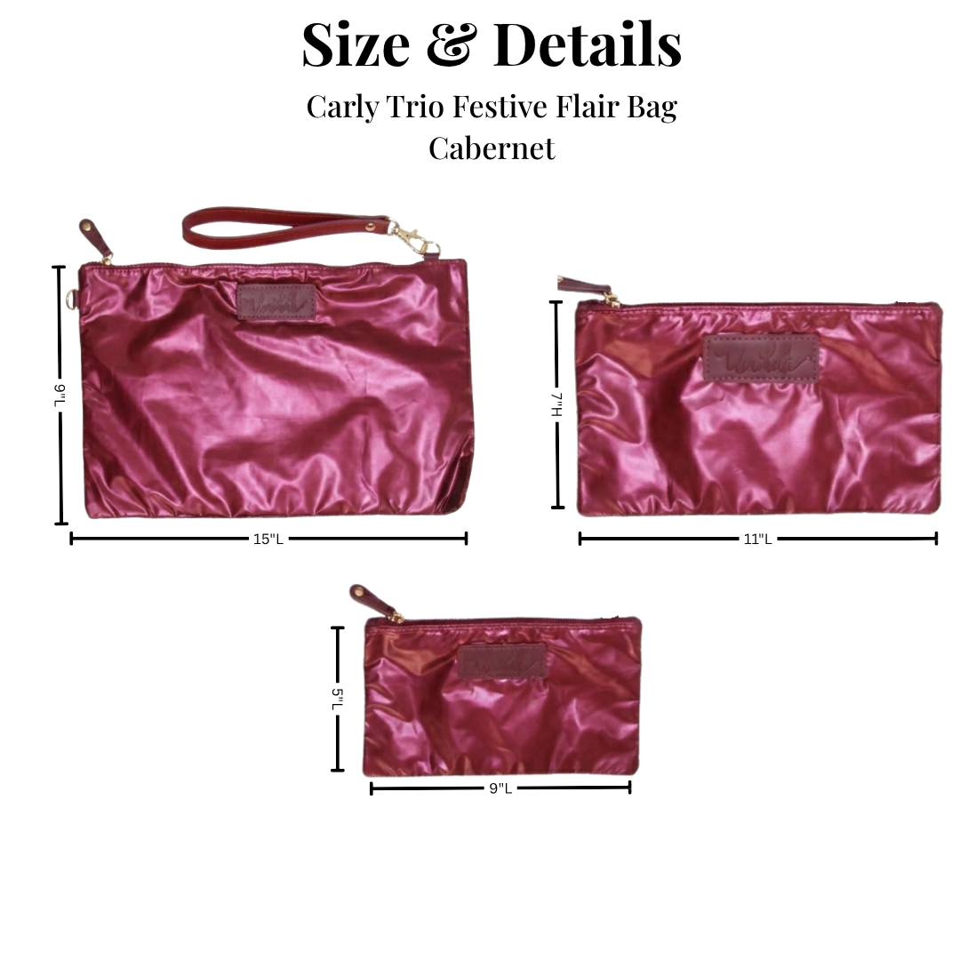 Carly Trio Wristlet & Cosmetic Bag Set | Mulberry