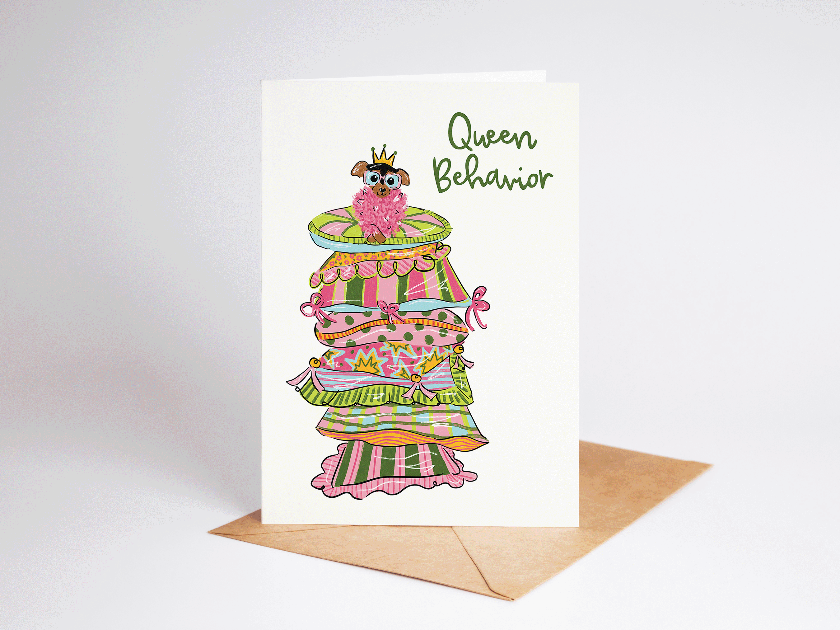 Queen Behavior Chihuahua Dog Congrats Friends Greeting Card