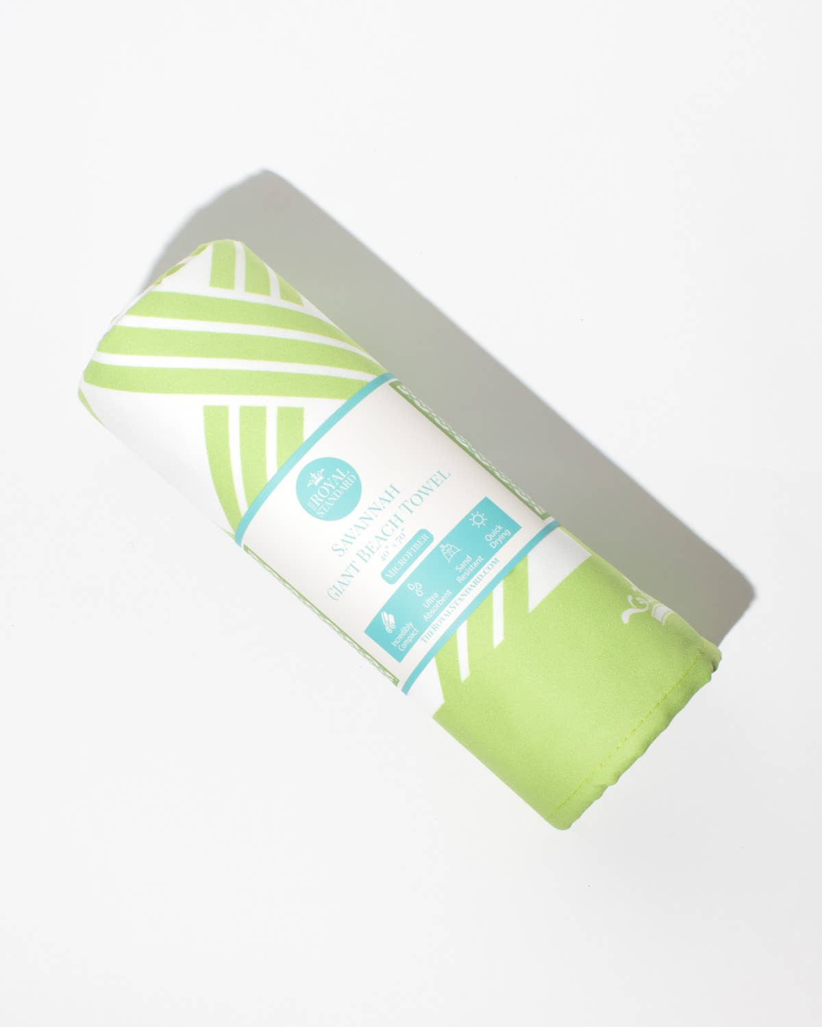 Savannah Giant Beach Towel    Green/White    40x70