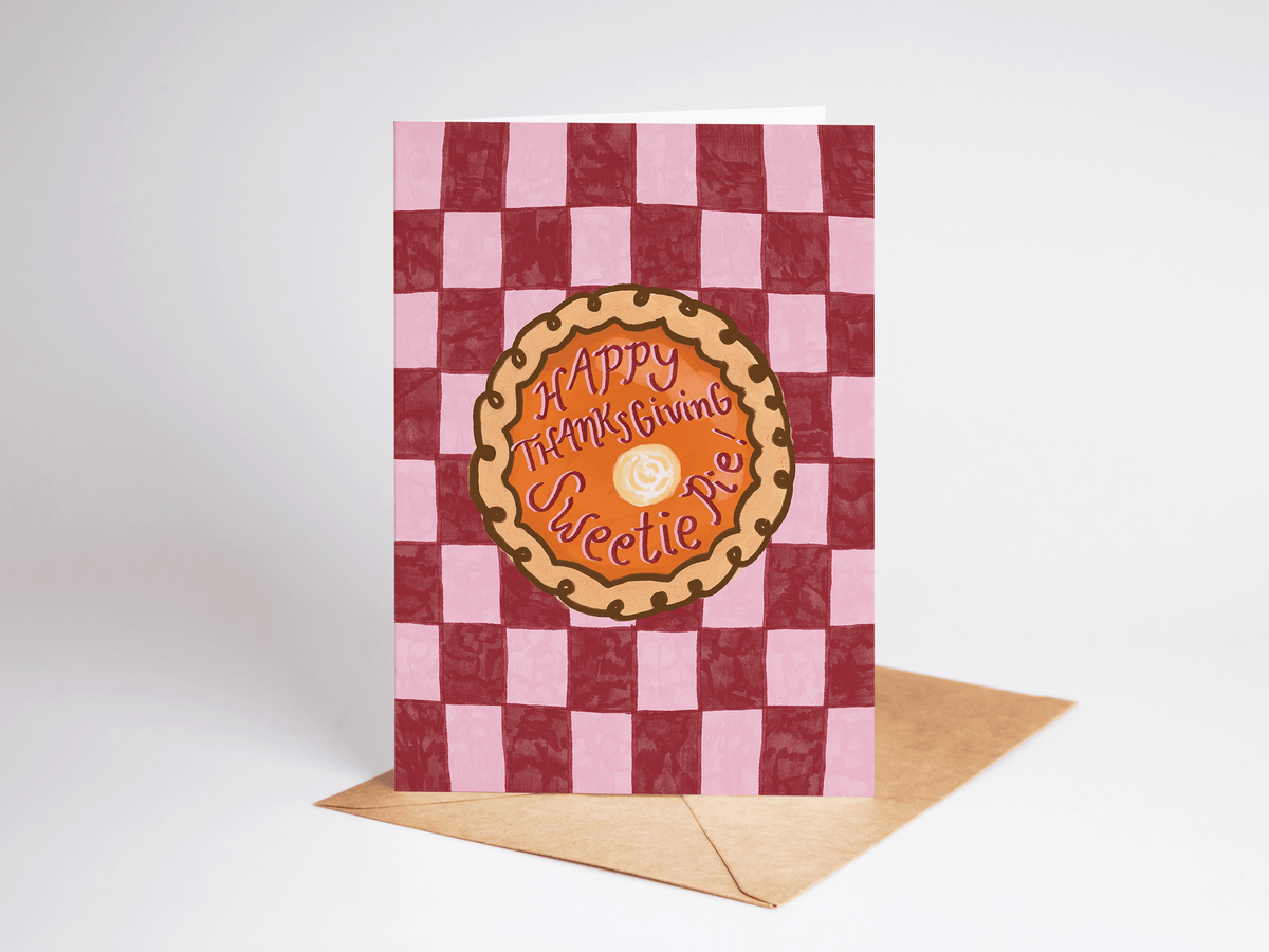 Happy Thanksgiving Sweetie Pie! Pumpkin Fall Greeting Card