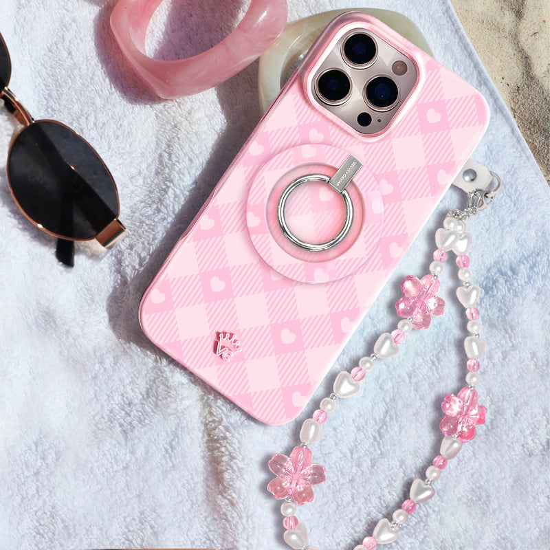 Phone Charm Wristlet- Cherry Blossom