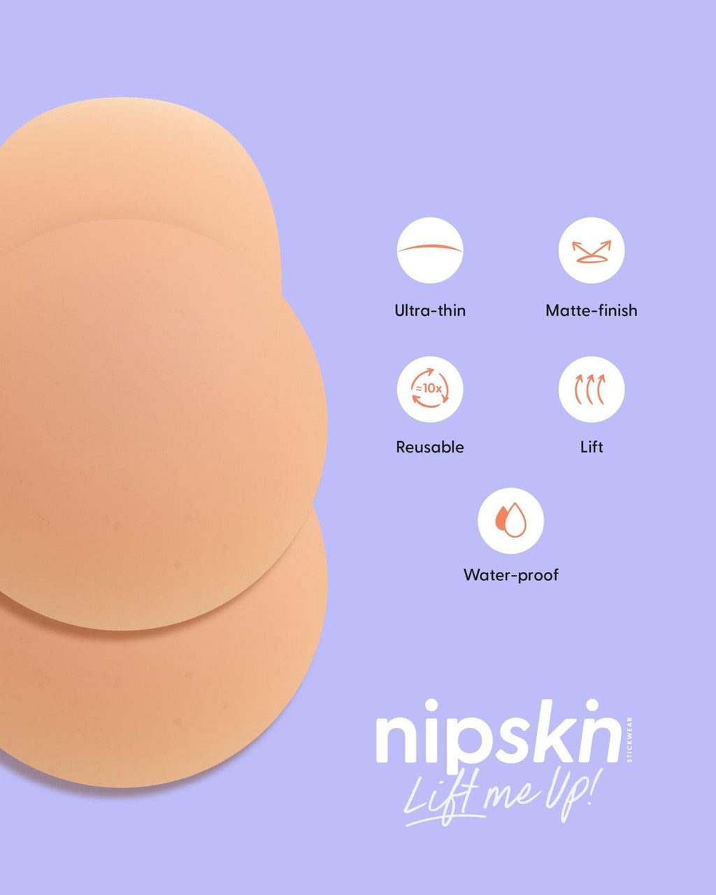 Lift Me Up - Reusable Silicone Nipple Covers for Lift - Nipskin®