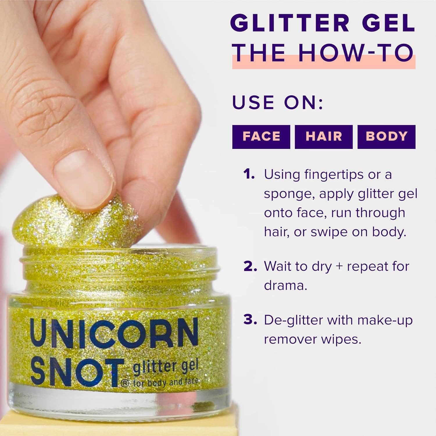 Original Glitter Gel | Bling-Gold | Body Glitter | Shimmer