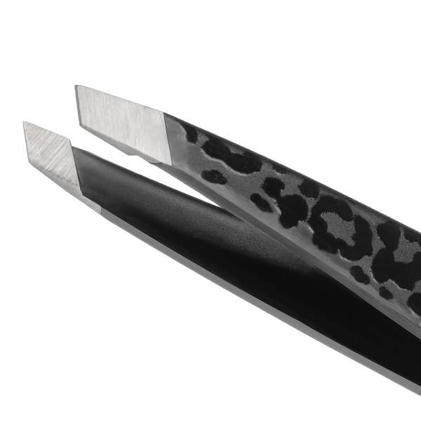 Tweezerman Mini Slant Tweezer Black Leopard