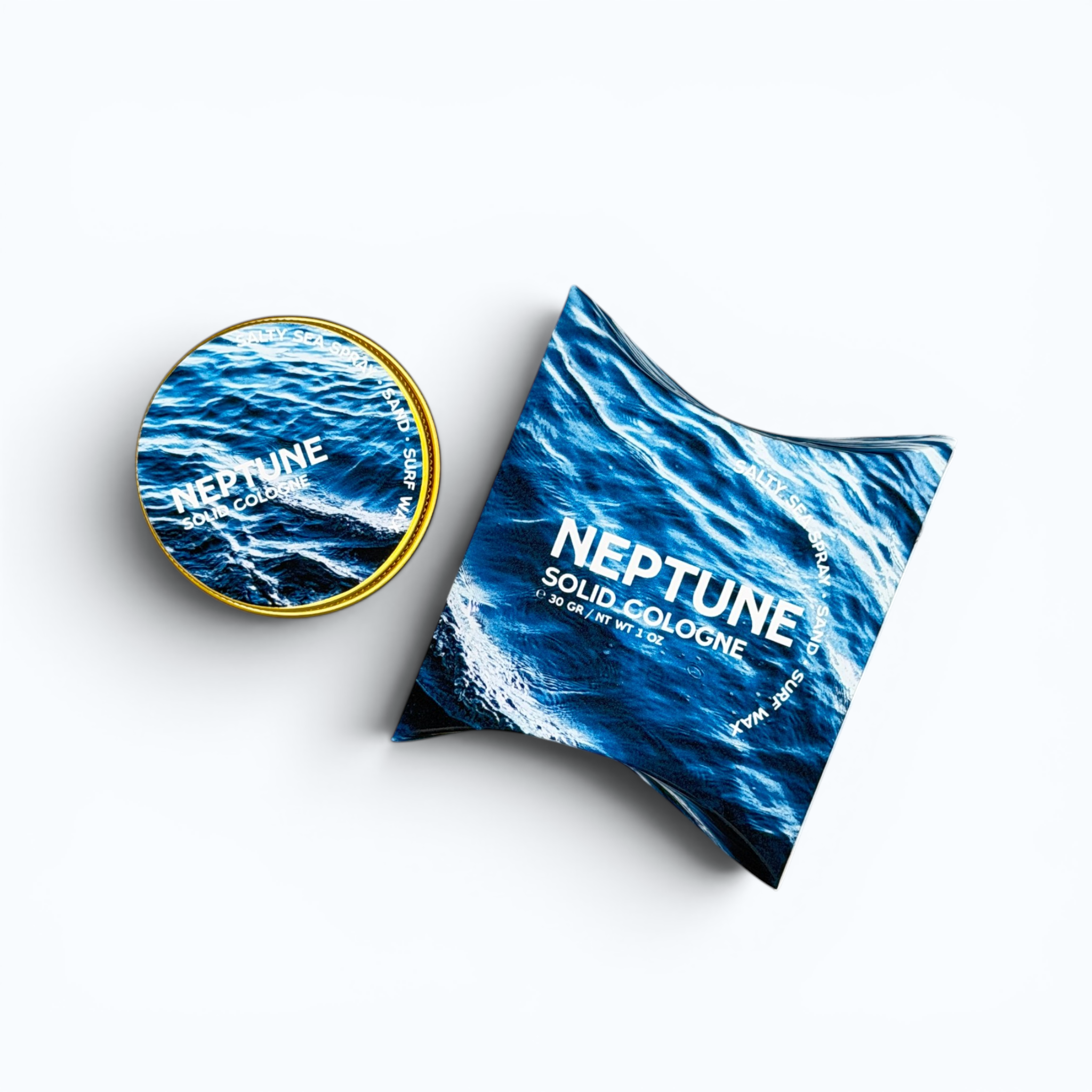 NEPTUNE Solid Cologne • Salty Sea Spray, Sand & Surf Wax