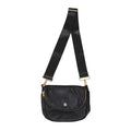 Angelina Nylon Crossbody Shoulder Belt Bag Black LARGE