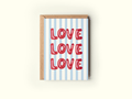 Love Watercolor Balloon Letters Romance Greeting Card
