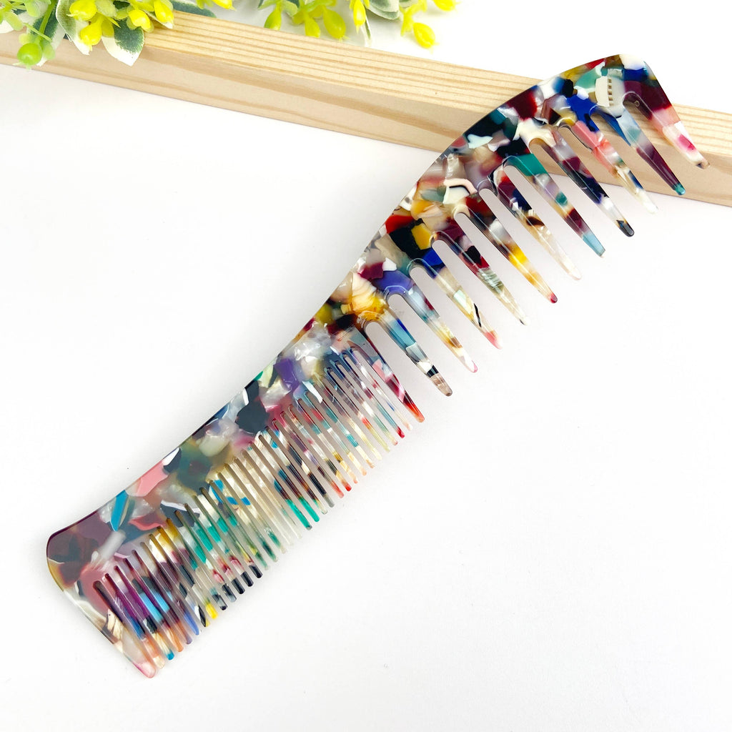 Acetate thickened dual-purpose comb hairdressing comb