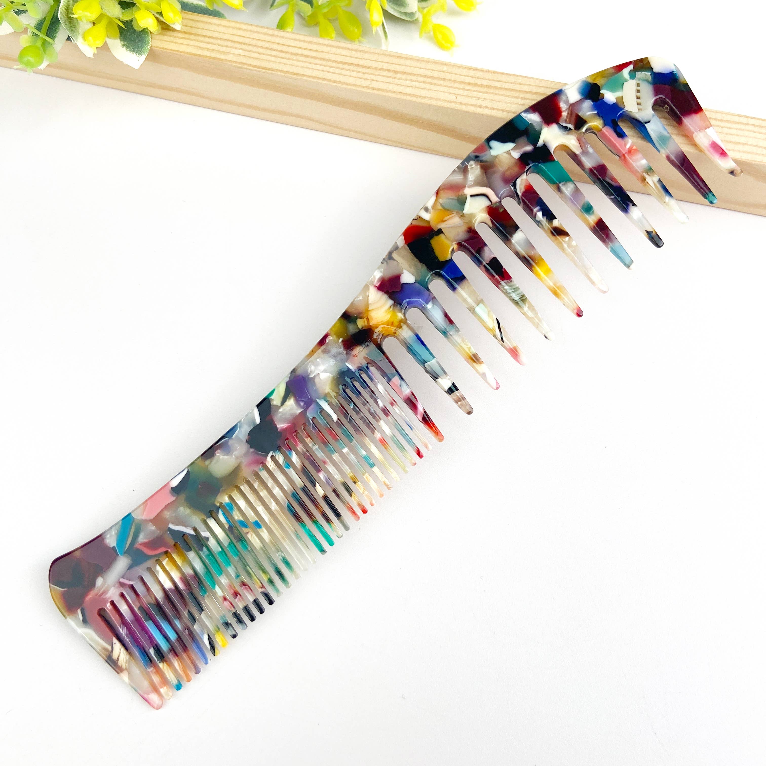 Acetate thickened dual-purpose comb hairdressing comb