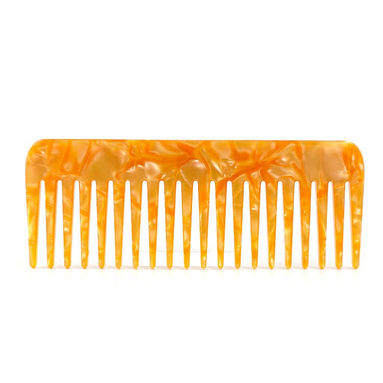 Marbled Acetate Wide-Tooth Hair Comb