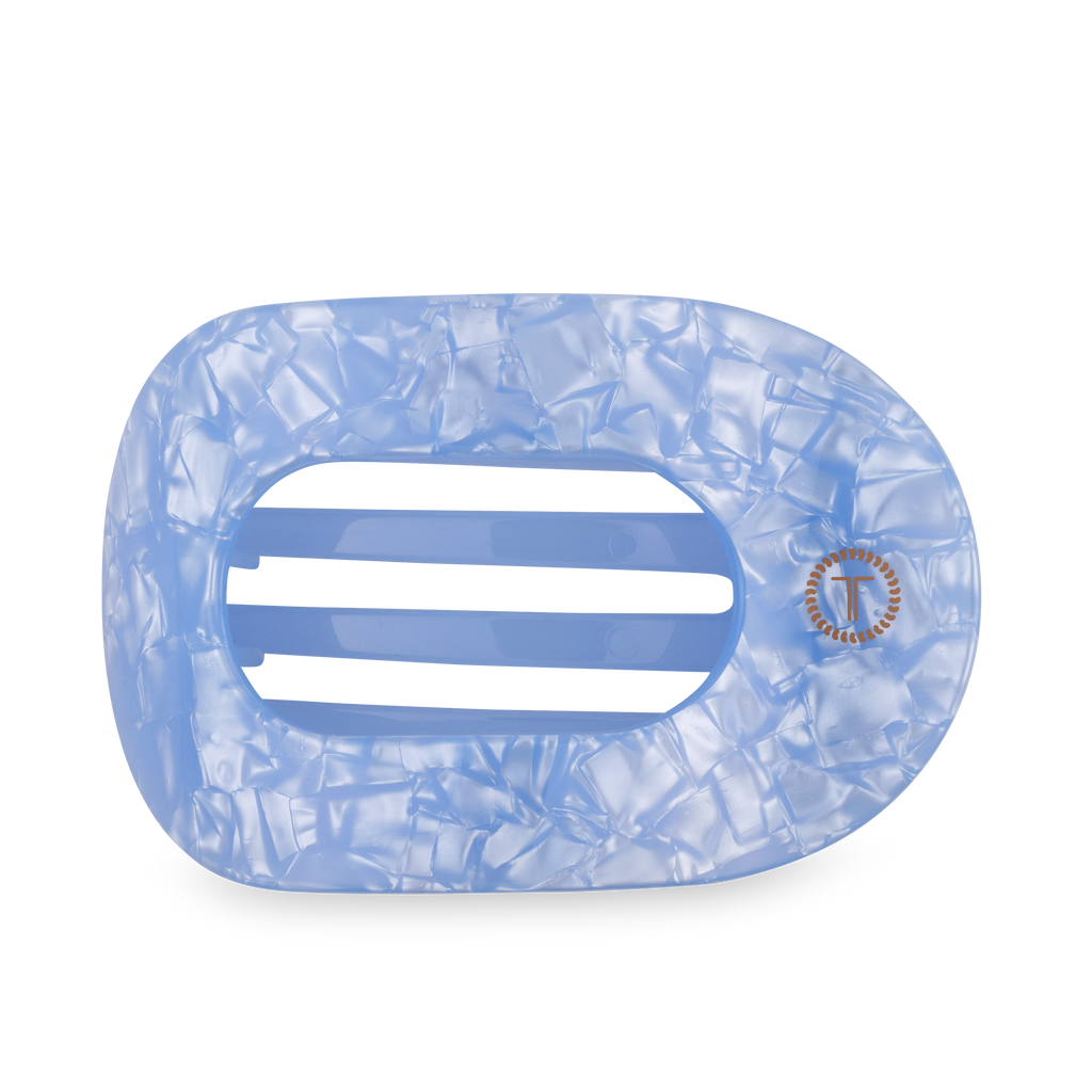 Flat Round Hair Clip | Large | Blue Lagoon