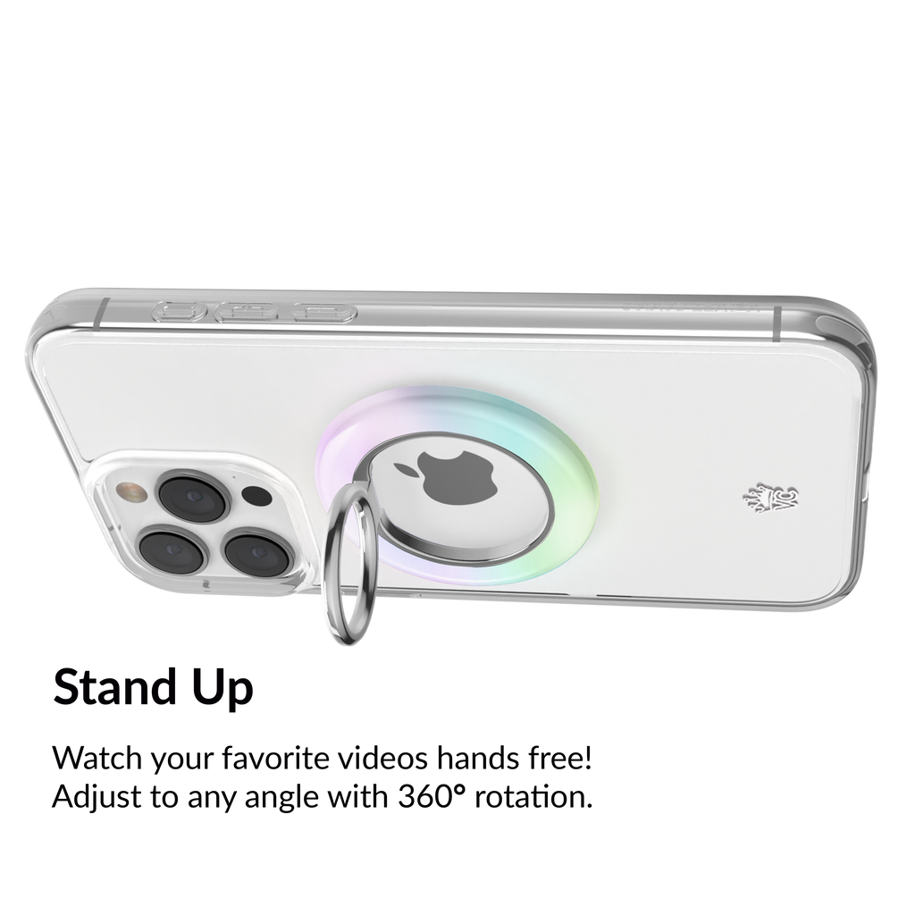 Magnetic Phone Ring & Stand - White Opal