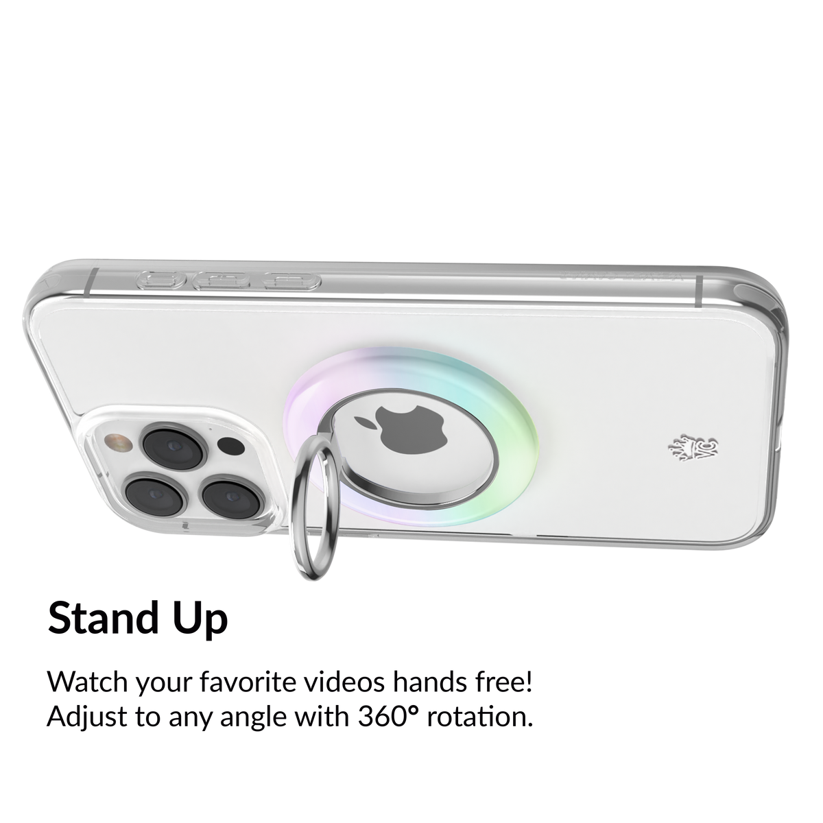 Magnetic Phone Ring & Stand - White Opal