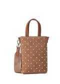 Mila Saddle Studded Suede Phone Crossbody Bag