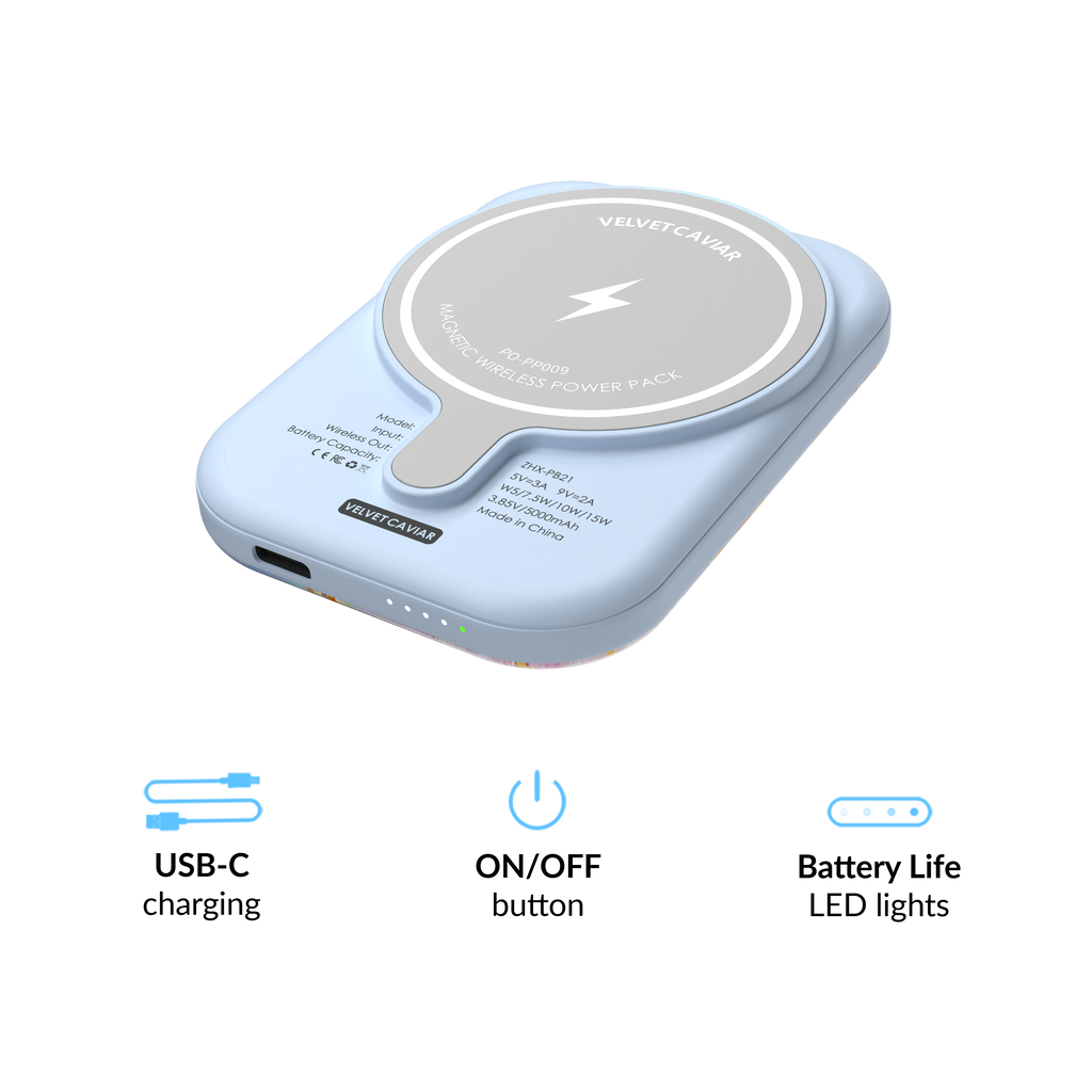 Wireless Phone Charger - Holo Moonstone Marble