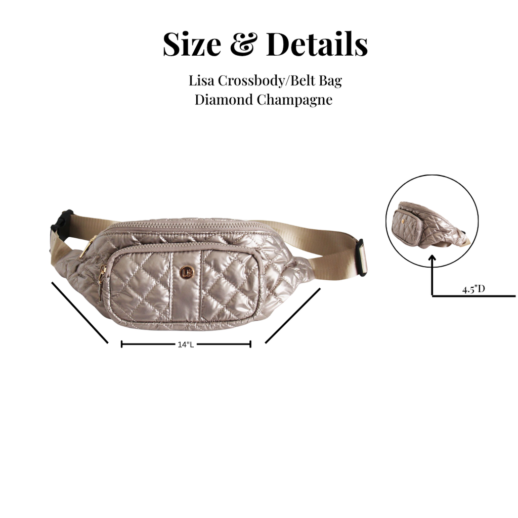 Crossbody/Belt Bag Diamond Champagne