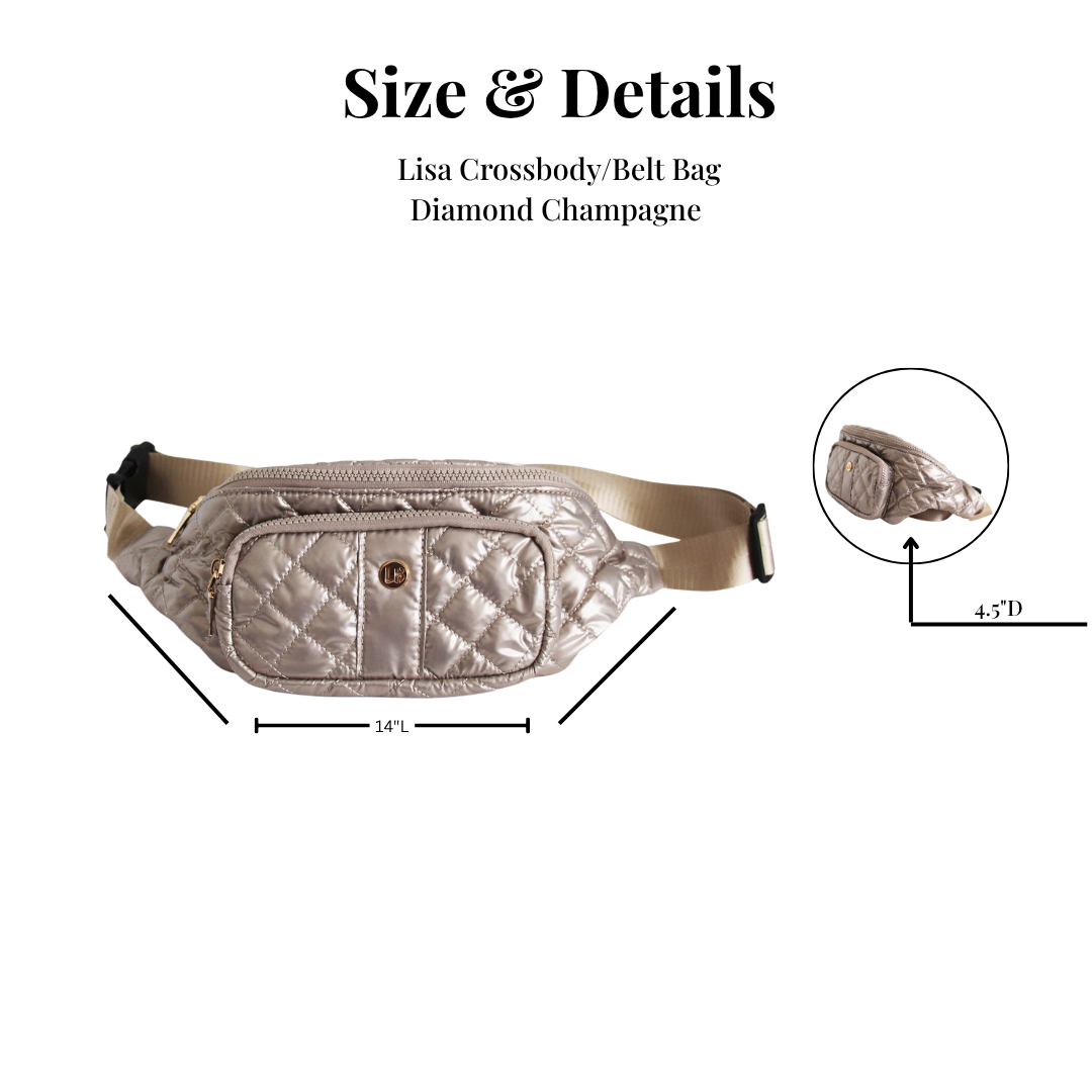 Crossbody/Belt Bag Diamond Champagne