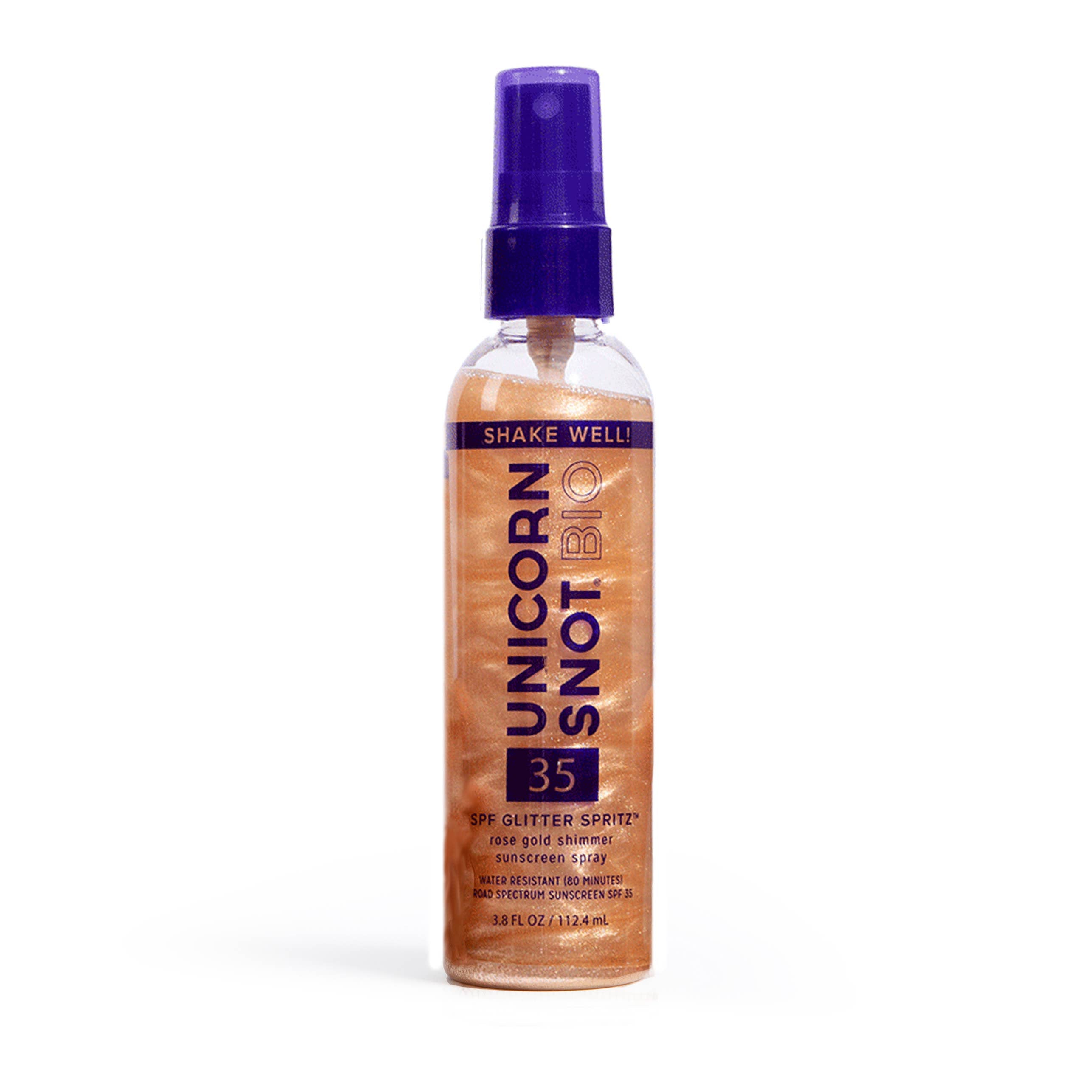 SPF 35 Glitter Spritz | Sunscreen Spray | Rose Gold Shimmer