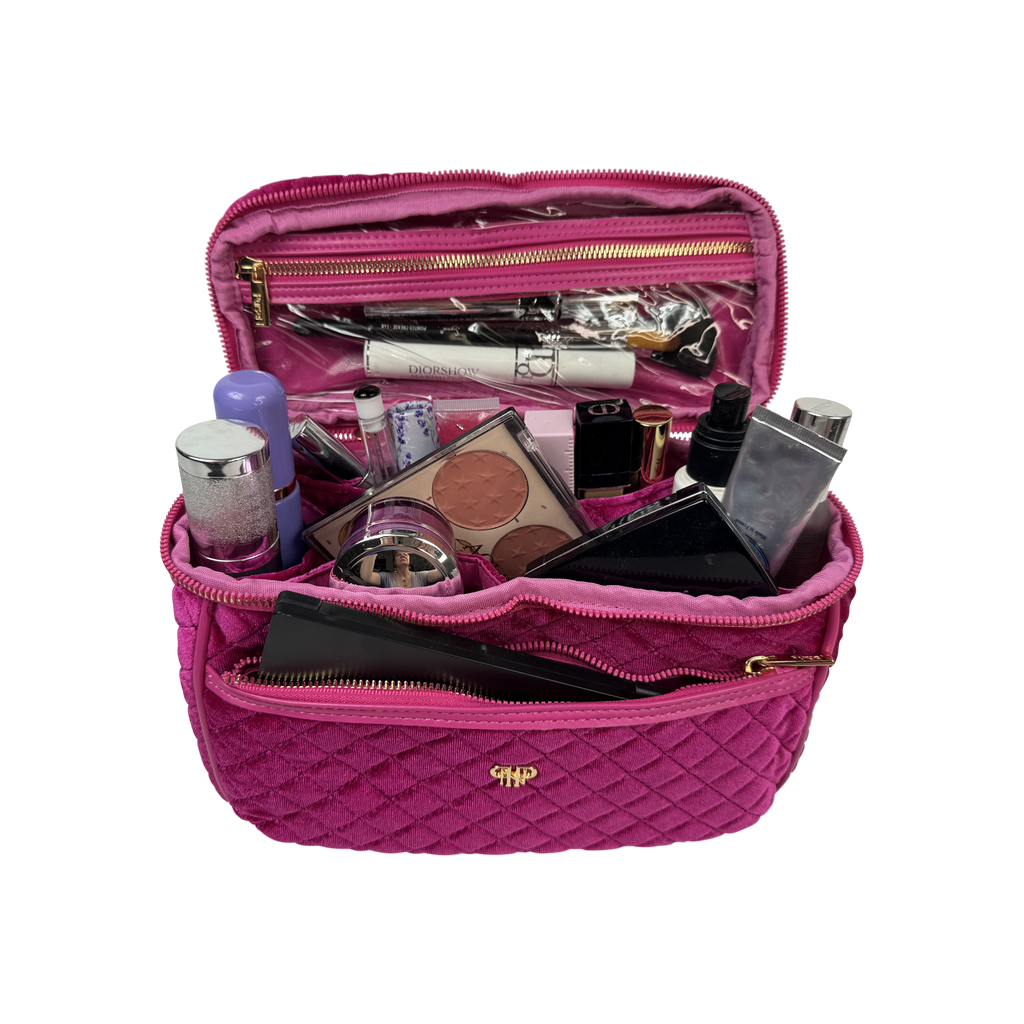 Classic Train Case - Fuchsia Velvet