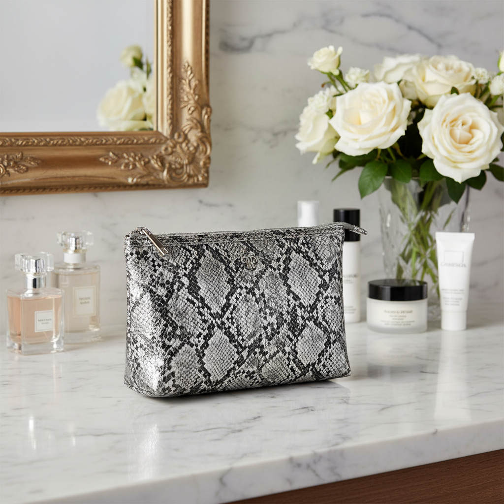 Everyday Sleek Silver Python - PurseN