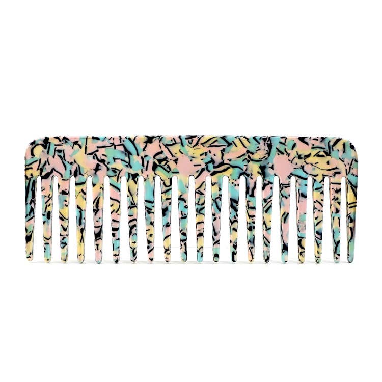 Marbled Acetate Wide-Tooth Hair Comb