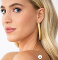 Brushed Gold Lightweight Hoop Earrings