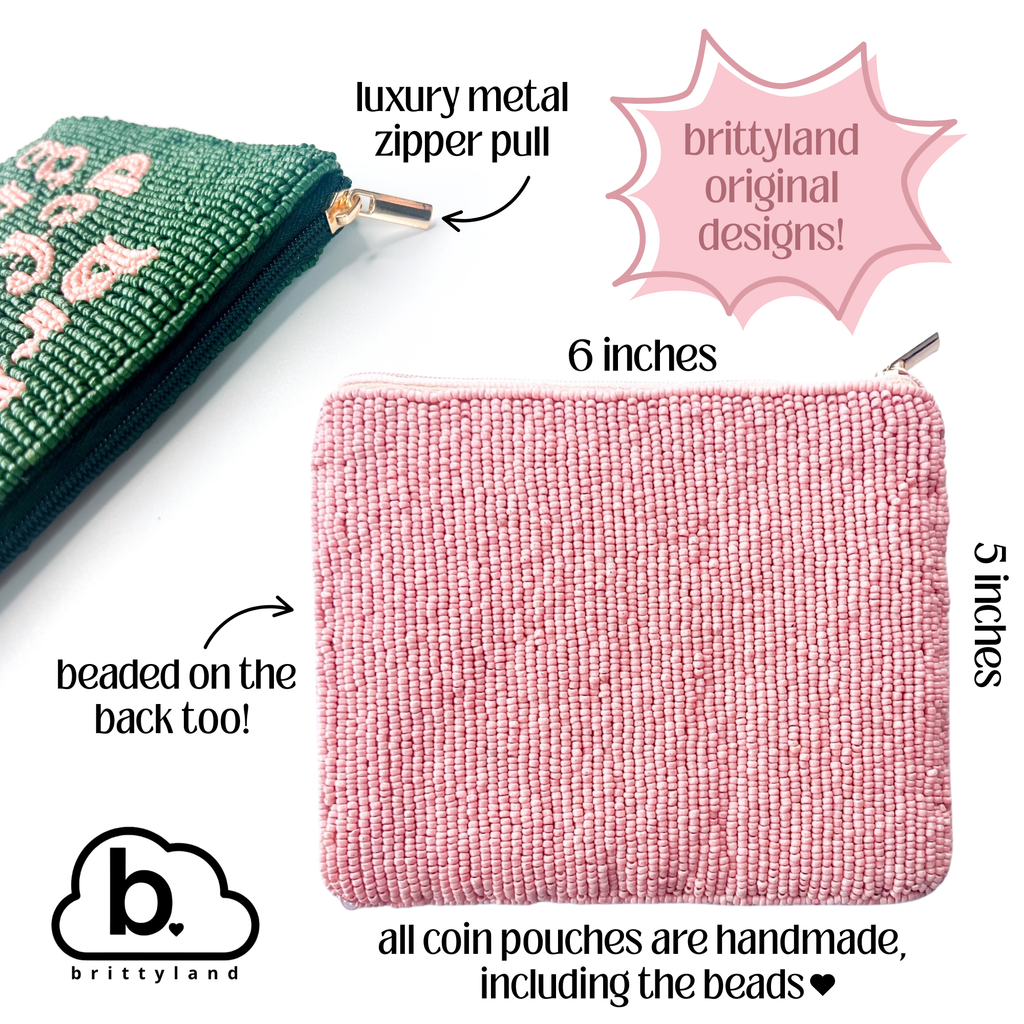 XL Beaded Coin Purse - Botox Money