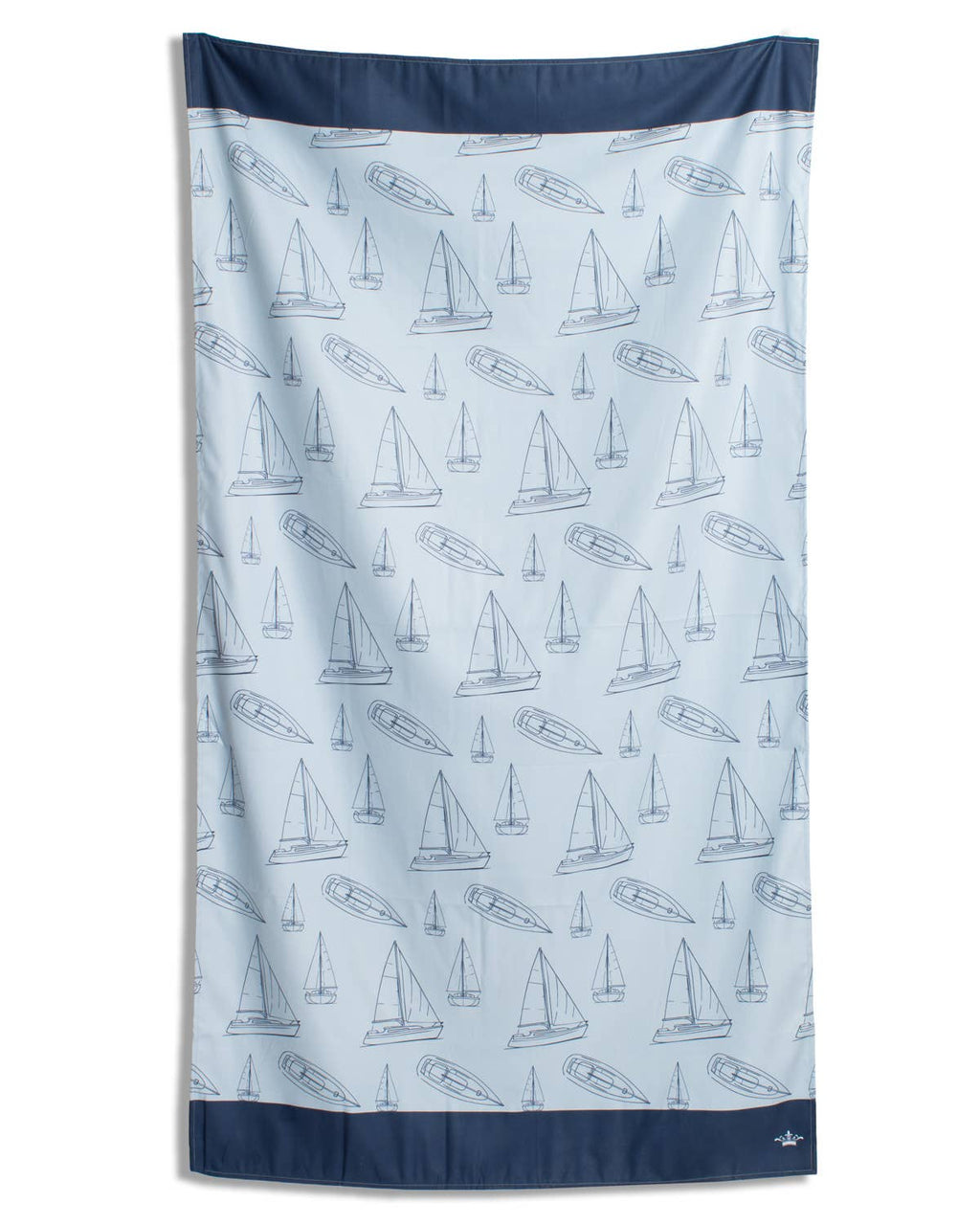 Set Sail Giant Beach Towel    Light Blue/Navy    40x70