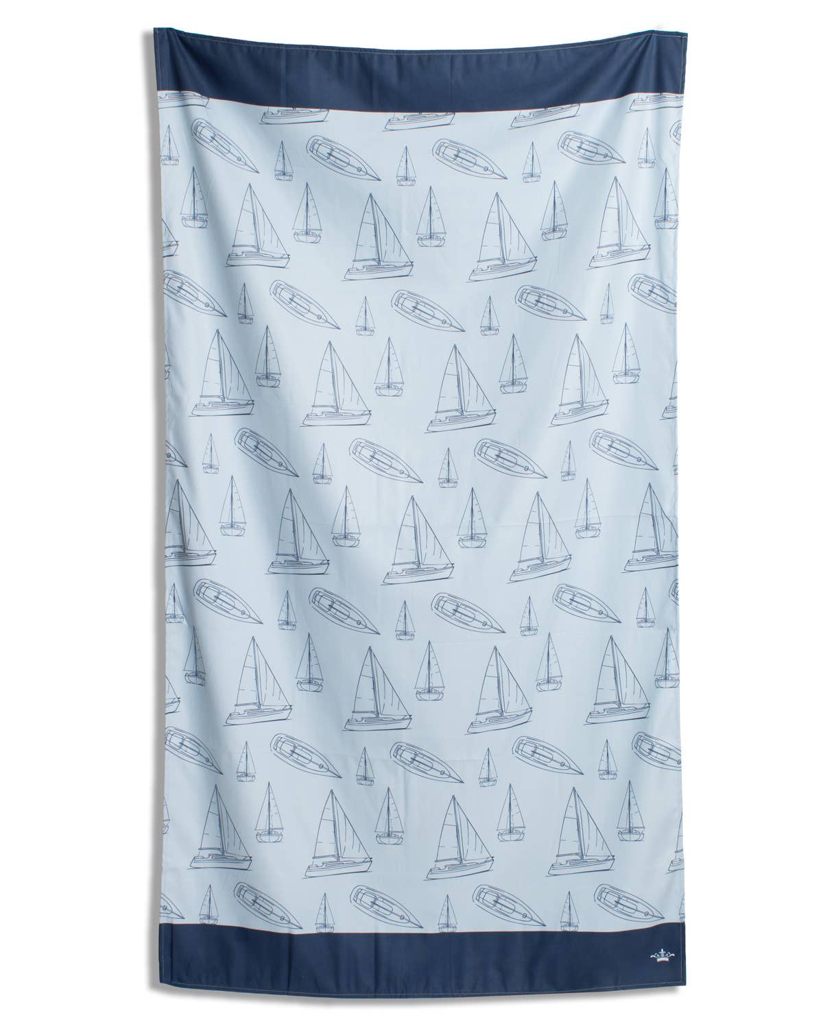 Set Sail Giant Beach Towel    Light Blue/Navy    40x70